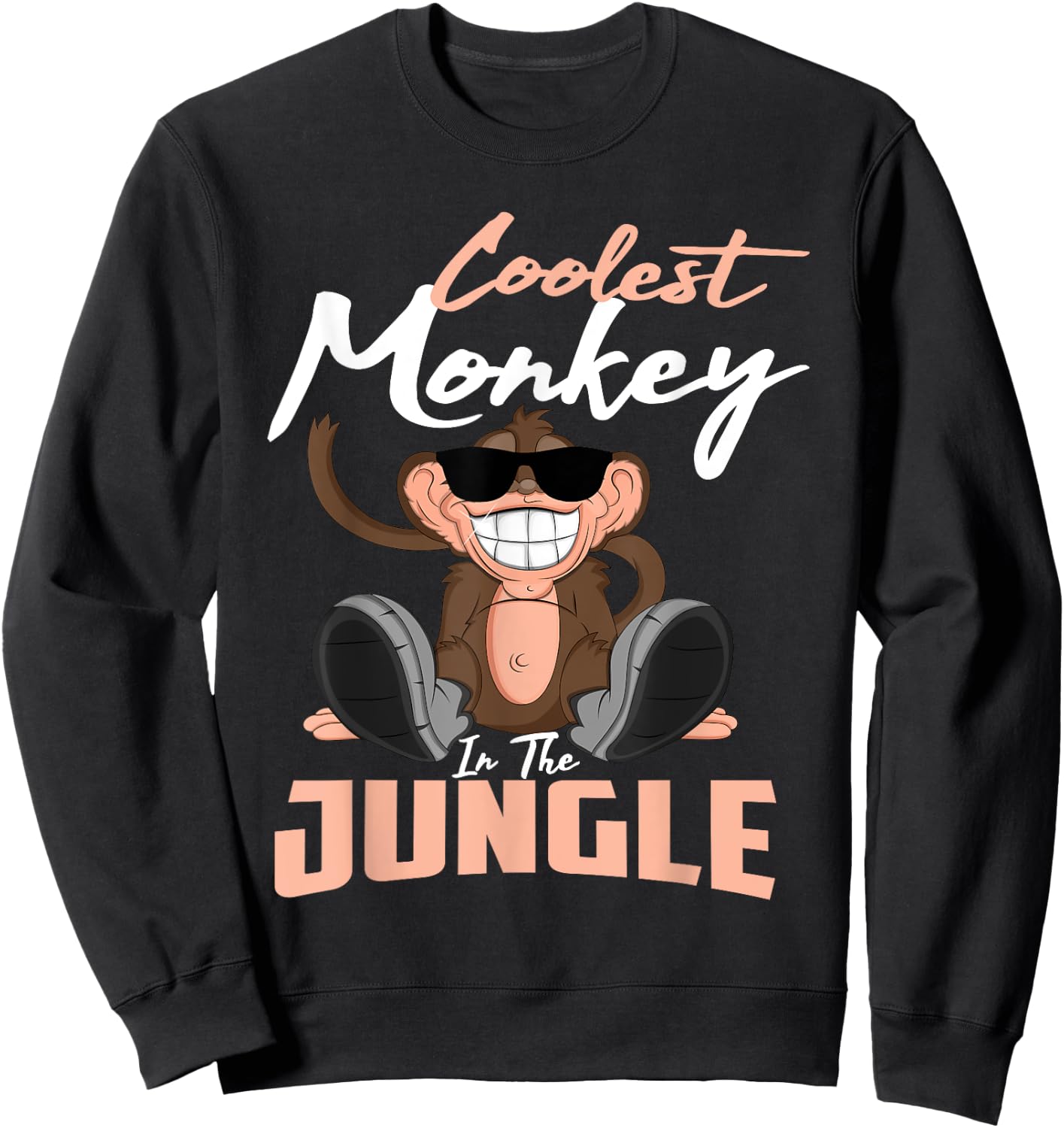 Coolest Monkey in The Jungle Sweatshirt - Sweatshirt | Black