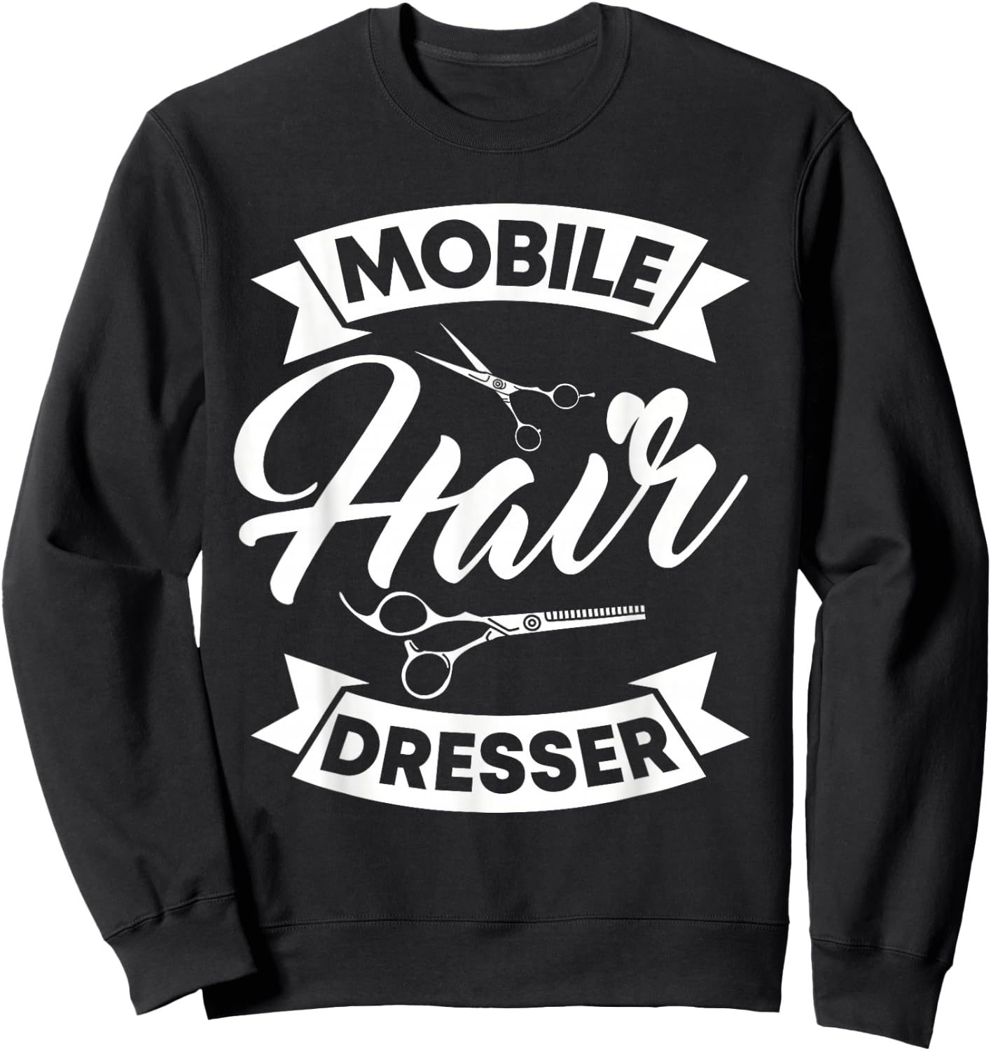 Mobile Hairdresser Hair Stylist Hairdressing Beautician Sweatshirt - Sweatshirt | Black