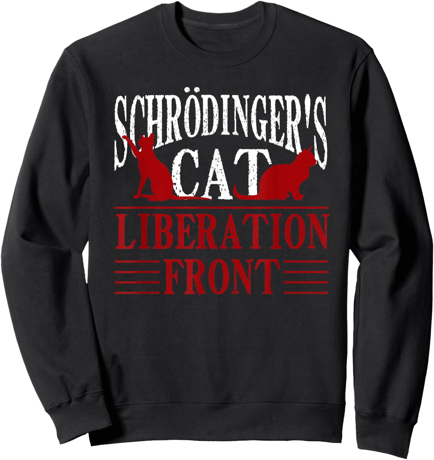 Schrödingers Cat Liberation Front Atom Schrodingers Cat Sweatshirt - Sweatshirt | Black