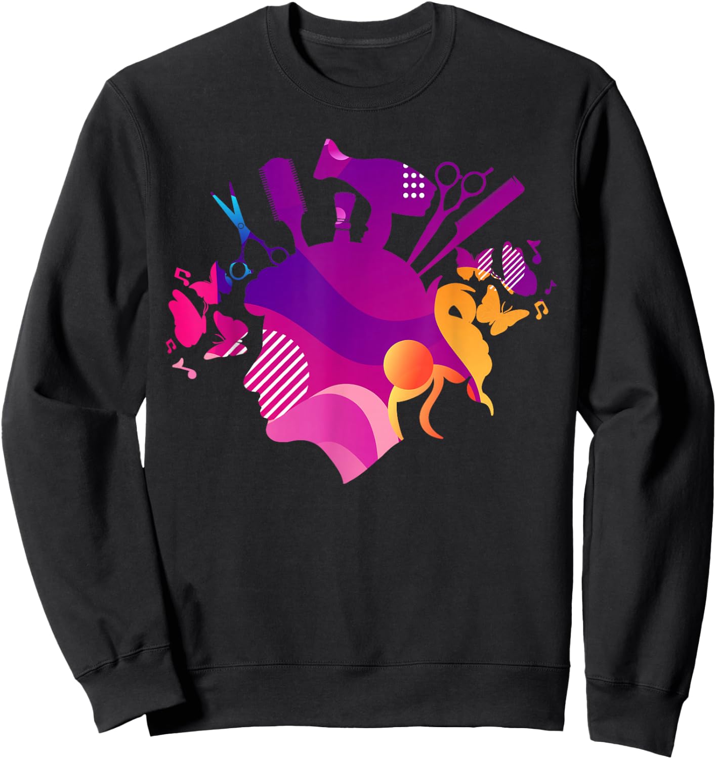 Hairdresser Hairstylists Hairdressing Hairstyling Beautician Sweatshirt - Sweatshirt | Black