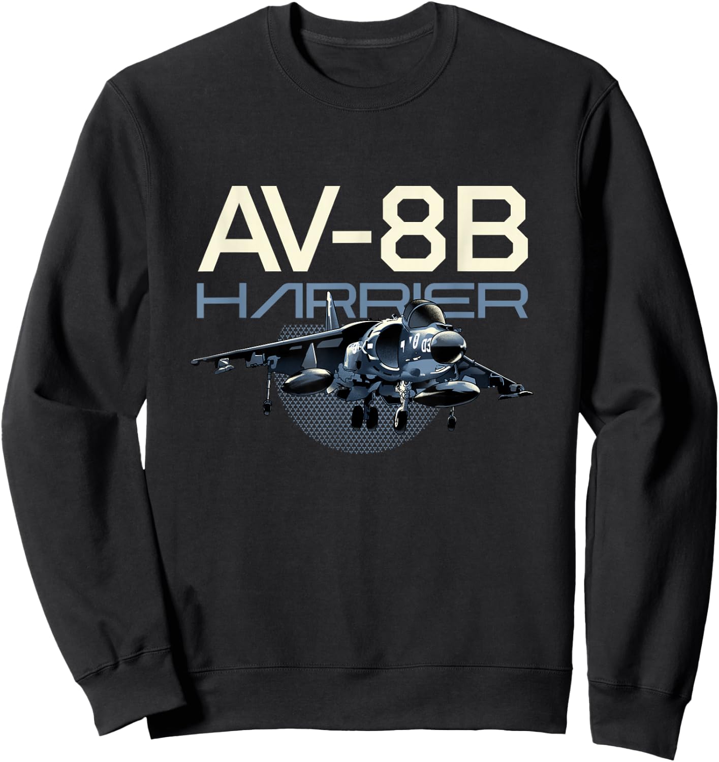 Harrier Jump Jet Military Fighter Aircraft Sweatshirt - Sweatshirt | Black