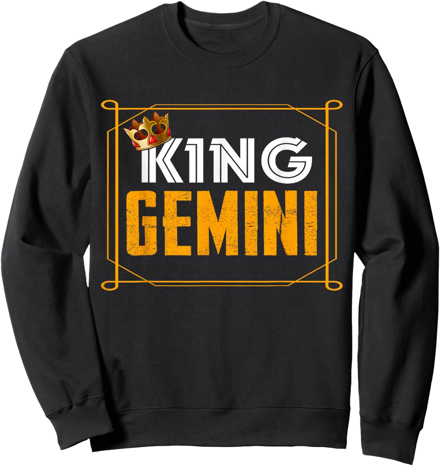 Funny King Gemini Zodiac Sign June May Birthday Boys Men Sweatshirt - Sweatshirt | Black