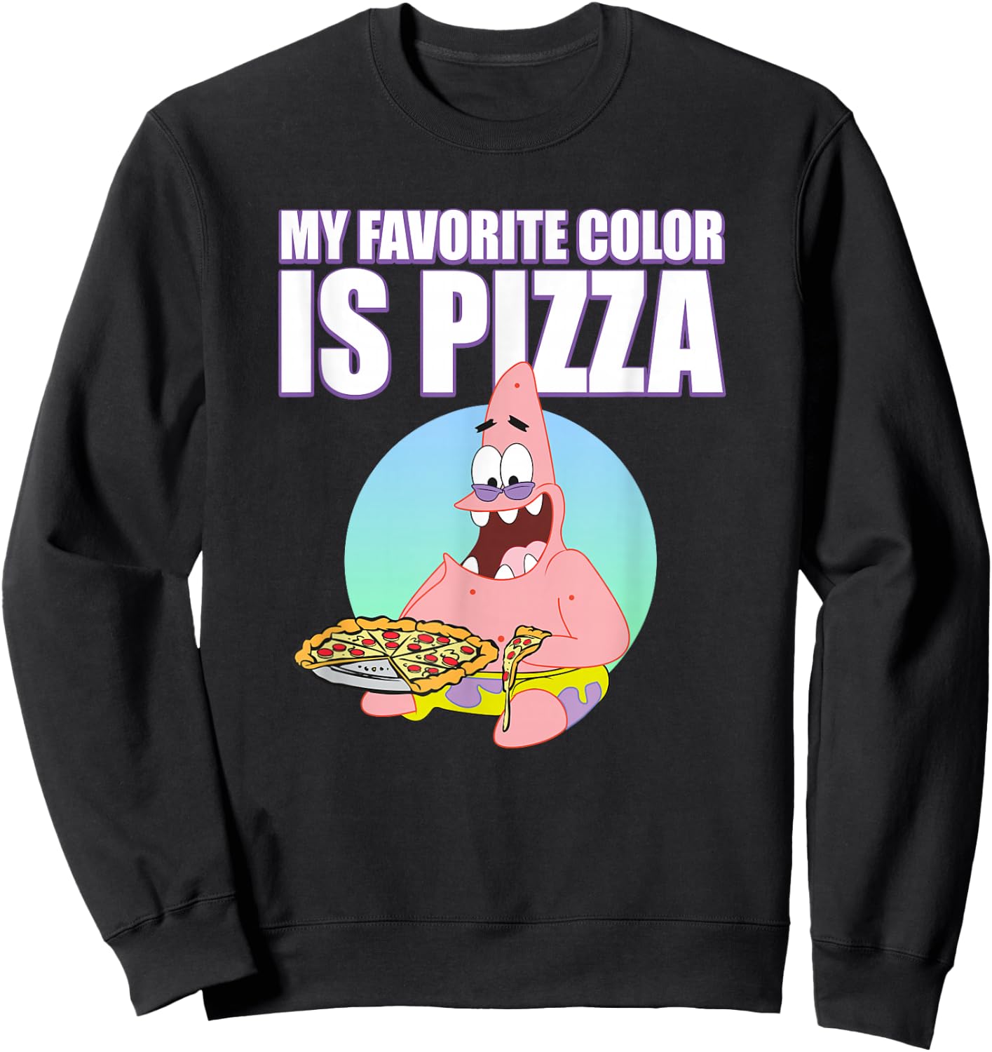 Patrick Loves Pizza Sweatshirt - Sweatshirt | Black