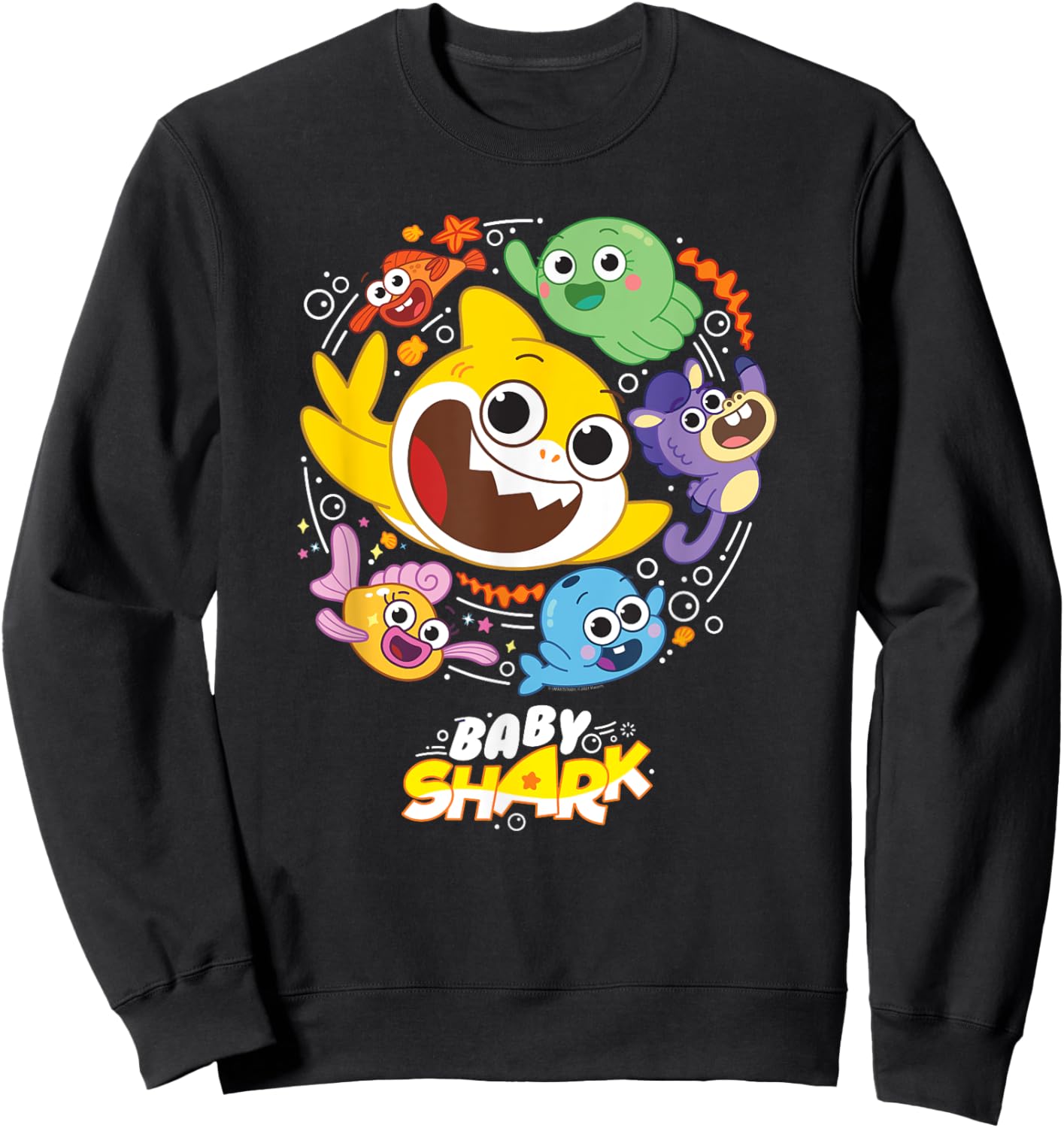 Baby Shark And Friends Sweatshirt - Sweatshirt | Black
