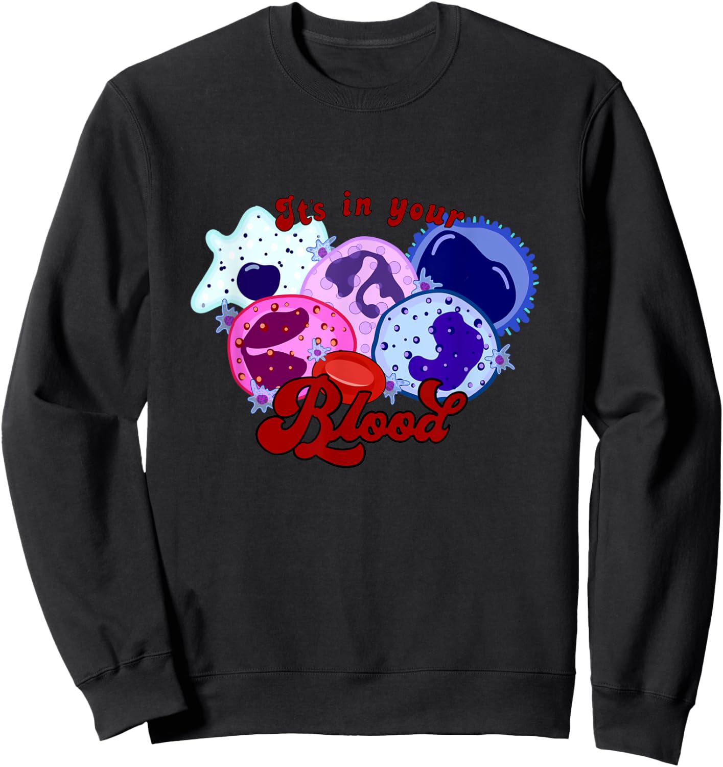 Cartoon blood cell Sweatshirt - Sweatshirt | Black