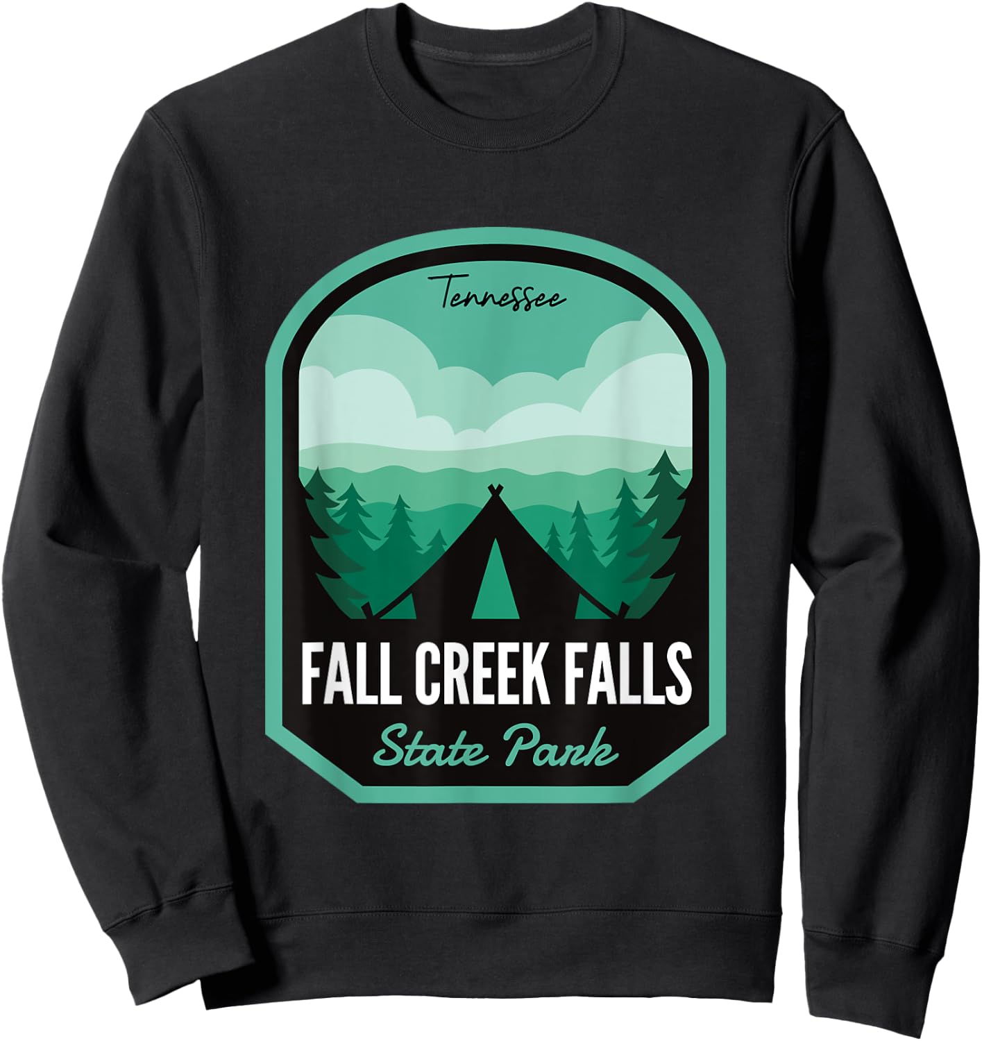 Fall Creek Falls State Park TN Camping Sweatshirt - Sweatshirt | Black