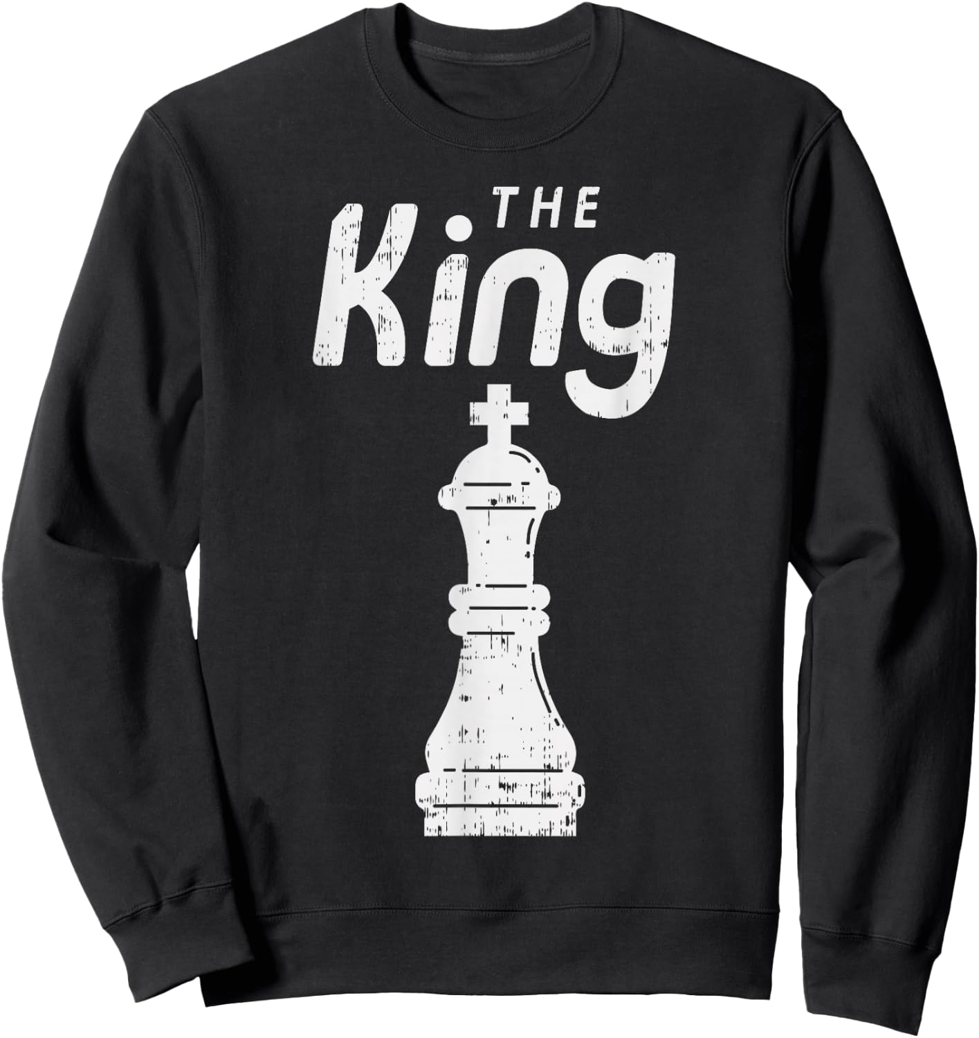 Chess Piece The King Shirt Halloween Matching Costume Sweatshirt - Sweatshirt | Black