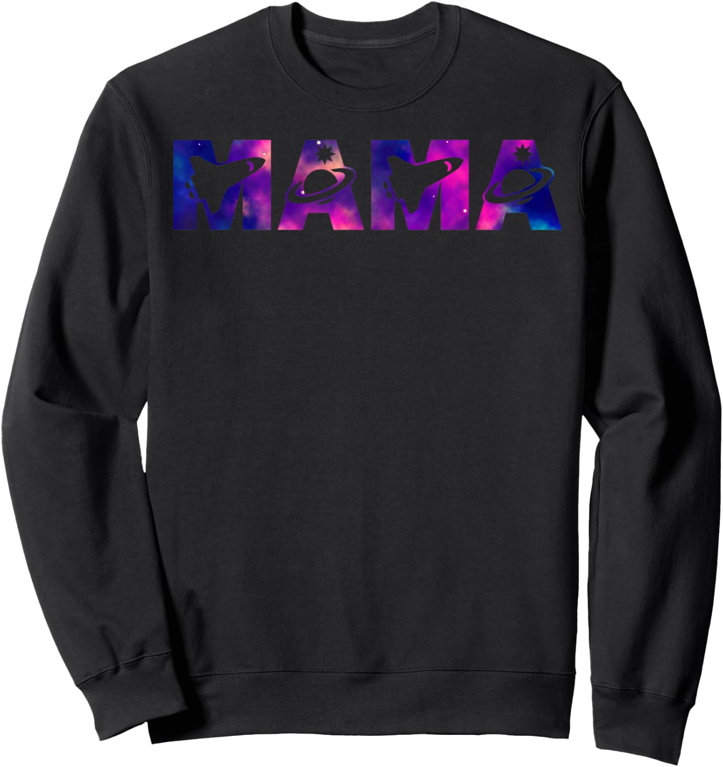 Funny Mama Space Astronaut Birthday Party Sweatshirt - Sweatshirt | Black
