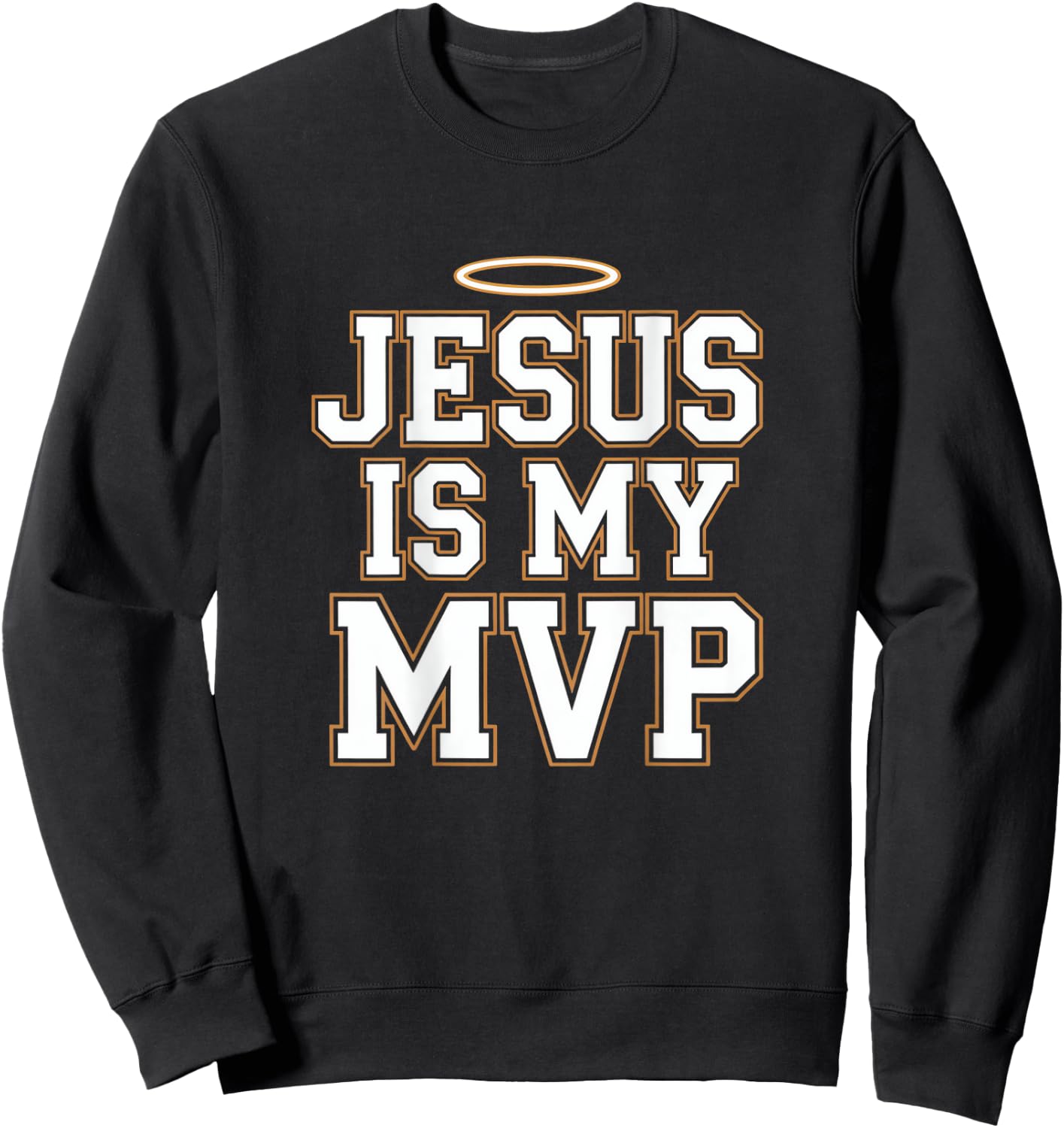 Jesus Is My MVP Perfect Christian Baseball Sport Gifts Men Sweatshirt - Sweatshirt | Black