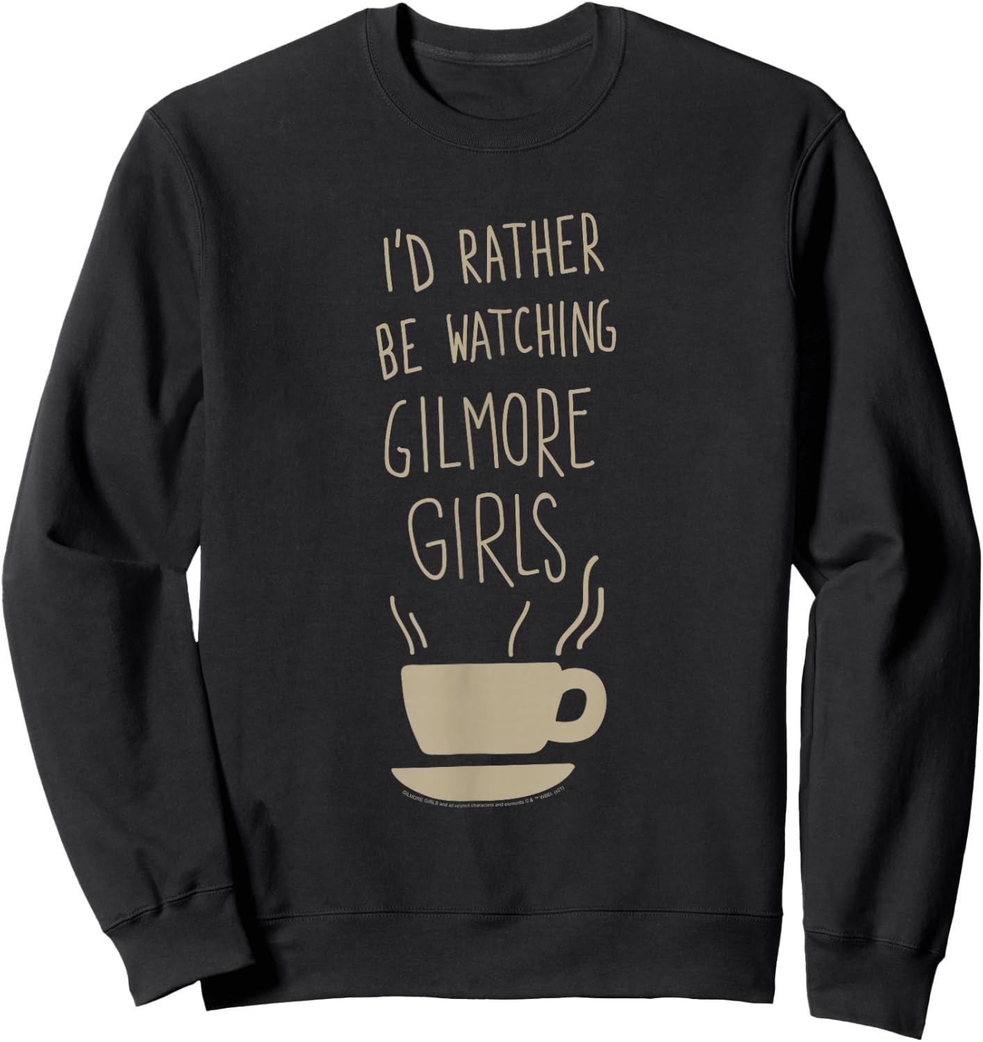 Gilmore Girls I'd Rather Be Watching Handwritten TV Show Sweatshirt - Sweatshirt | Black