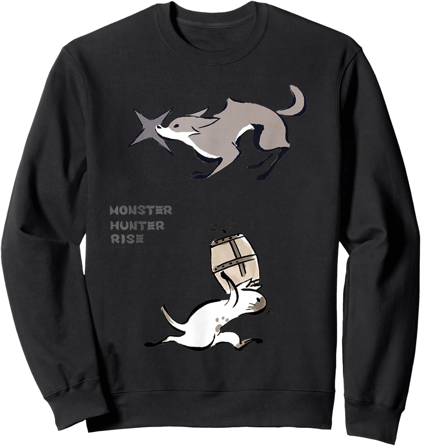 MONSTER HUNTER RISE Palico&Palamute Sweatshirt - Sweatshirt | Black