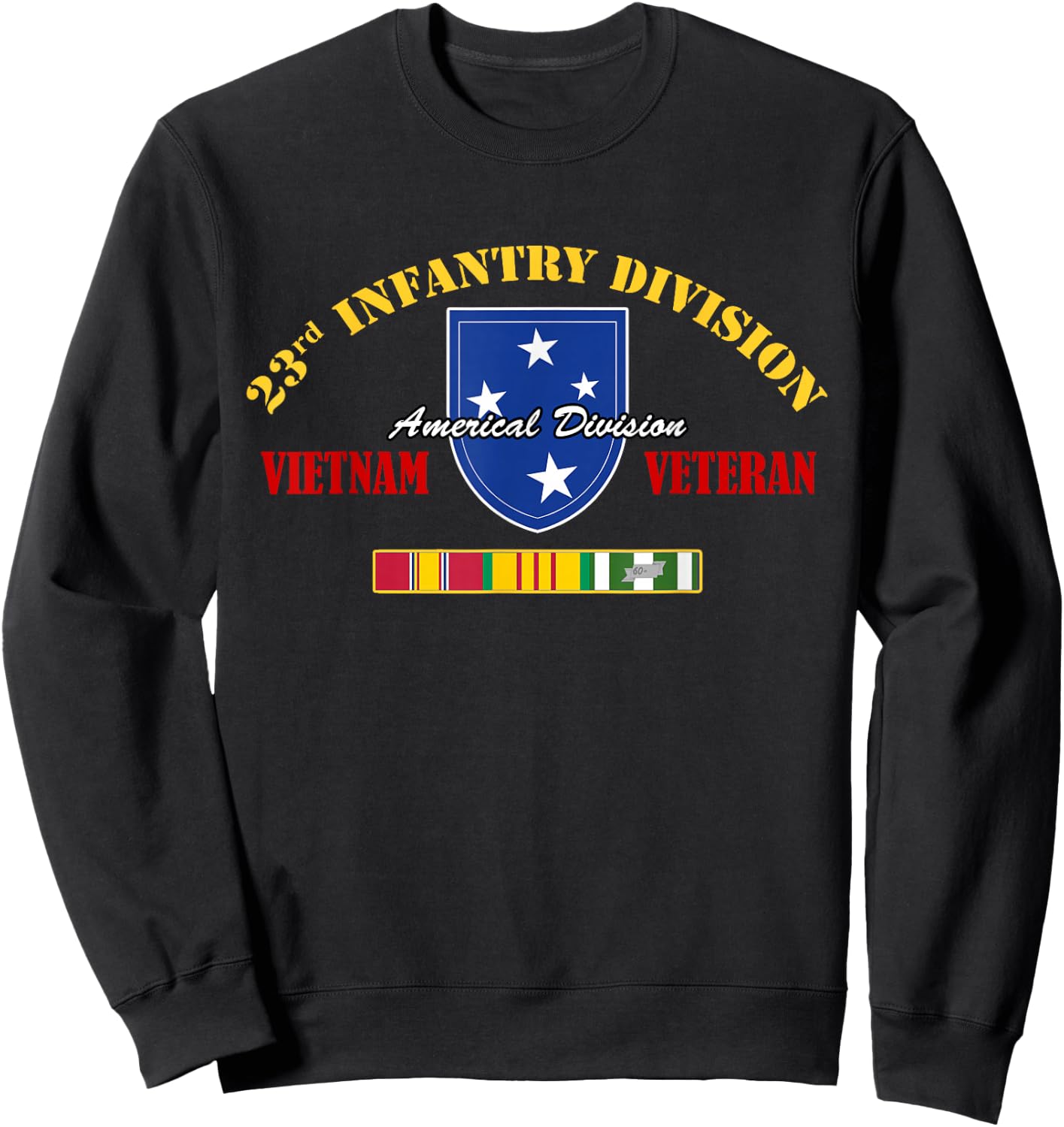 23RD INFANTRY DIVISION Vietnam Veteran Sweatshirt - Sweatshirt | Black