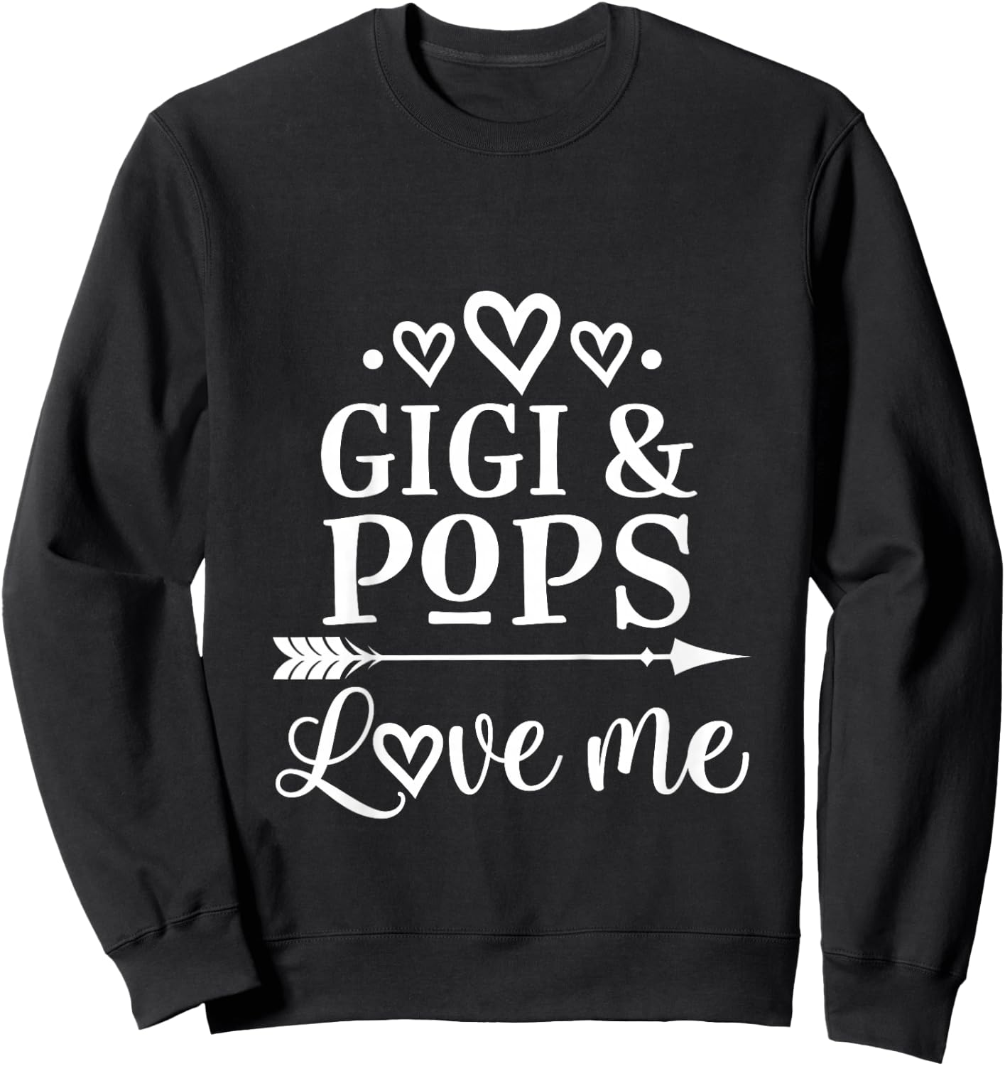 Kids Gigi and Pops Love Me Granddaughter Sweatshirt - Sweatshirt | Black