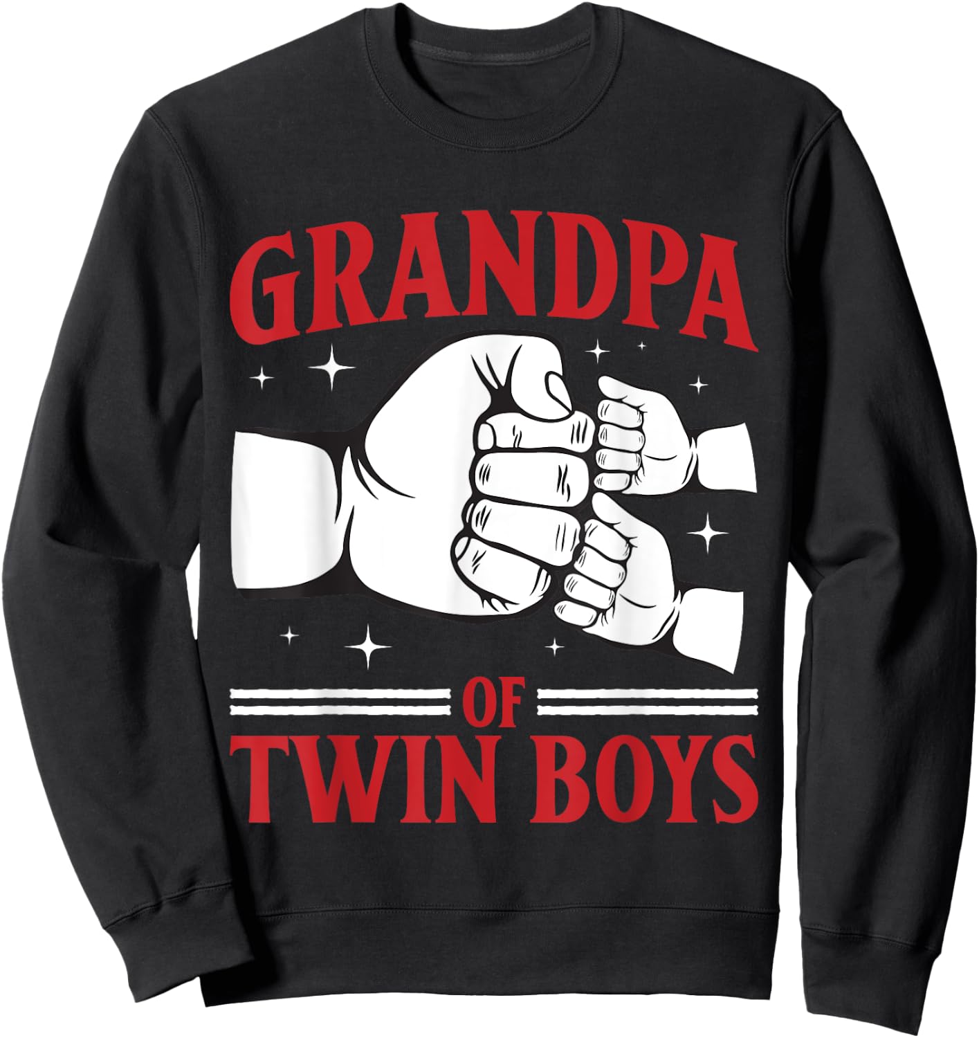 Twin Grandpa Grandfather Of Two Grandpa Of Twin Boys Sweatshirt - Sweatshirt | Black