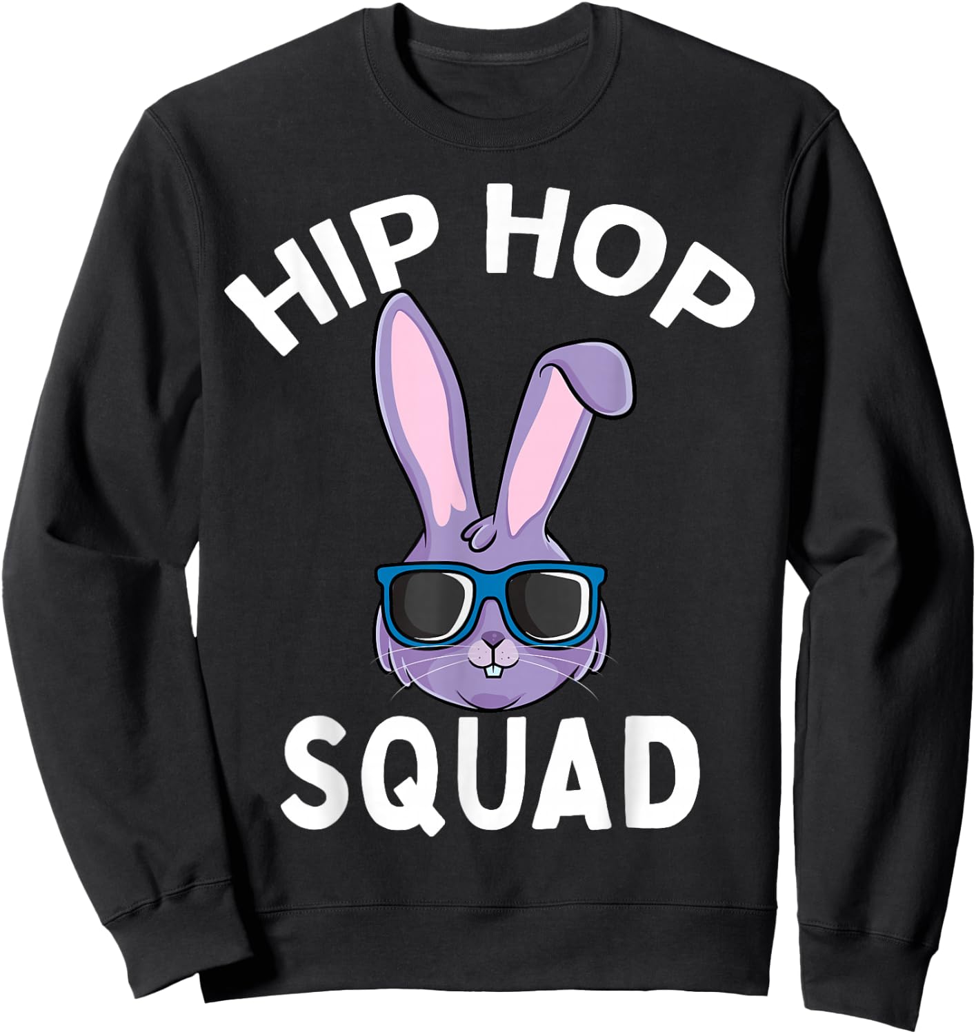 Hip Hop Squad Funny Happy Easter Bunny Rabbit Children Boys Sweatshirt - Sweatshirt | Black