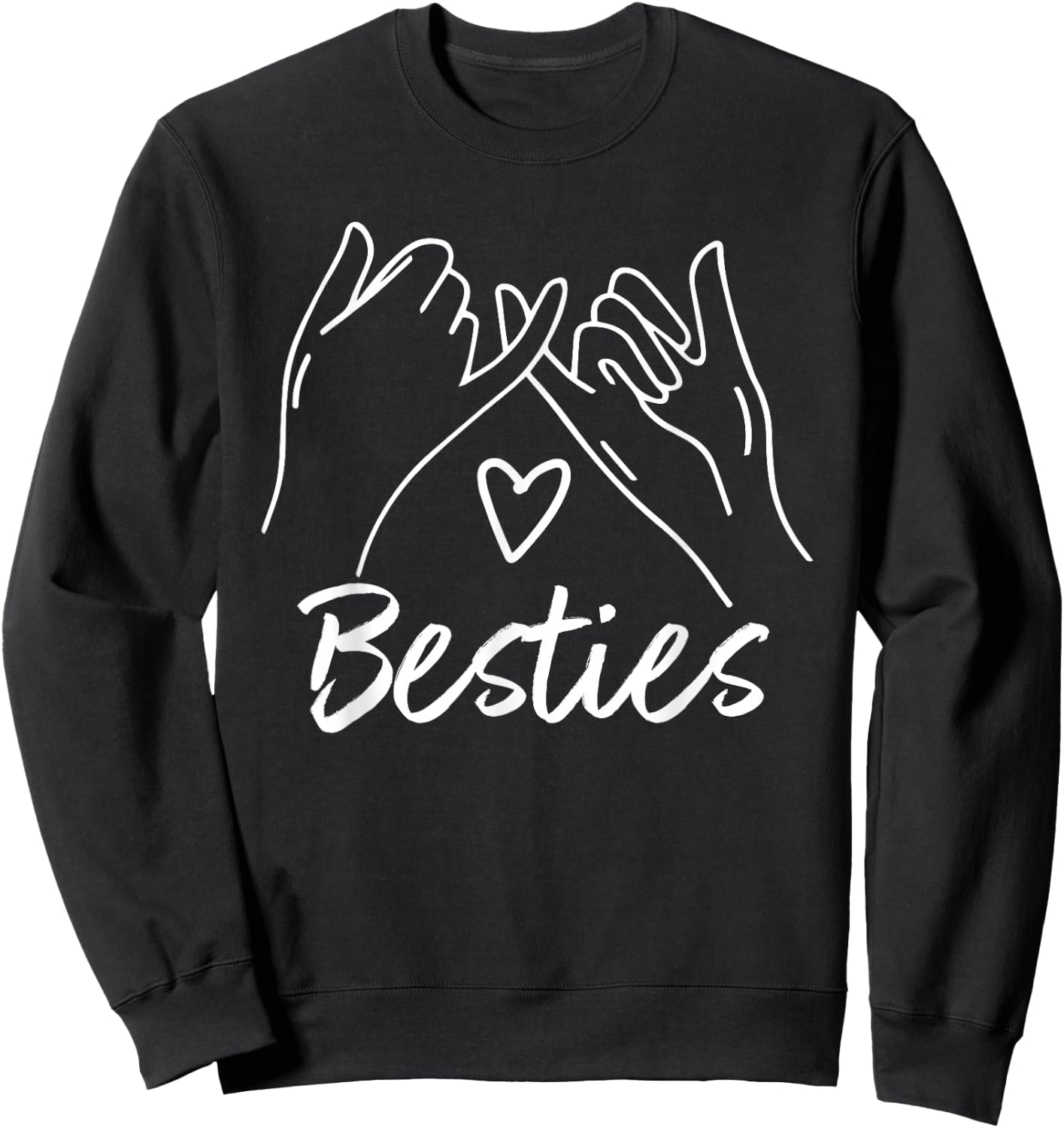 Besties BFF Friends Bestie Gifts Bestfriend Tops Sweatshirt - Sweatshirt | Black