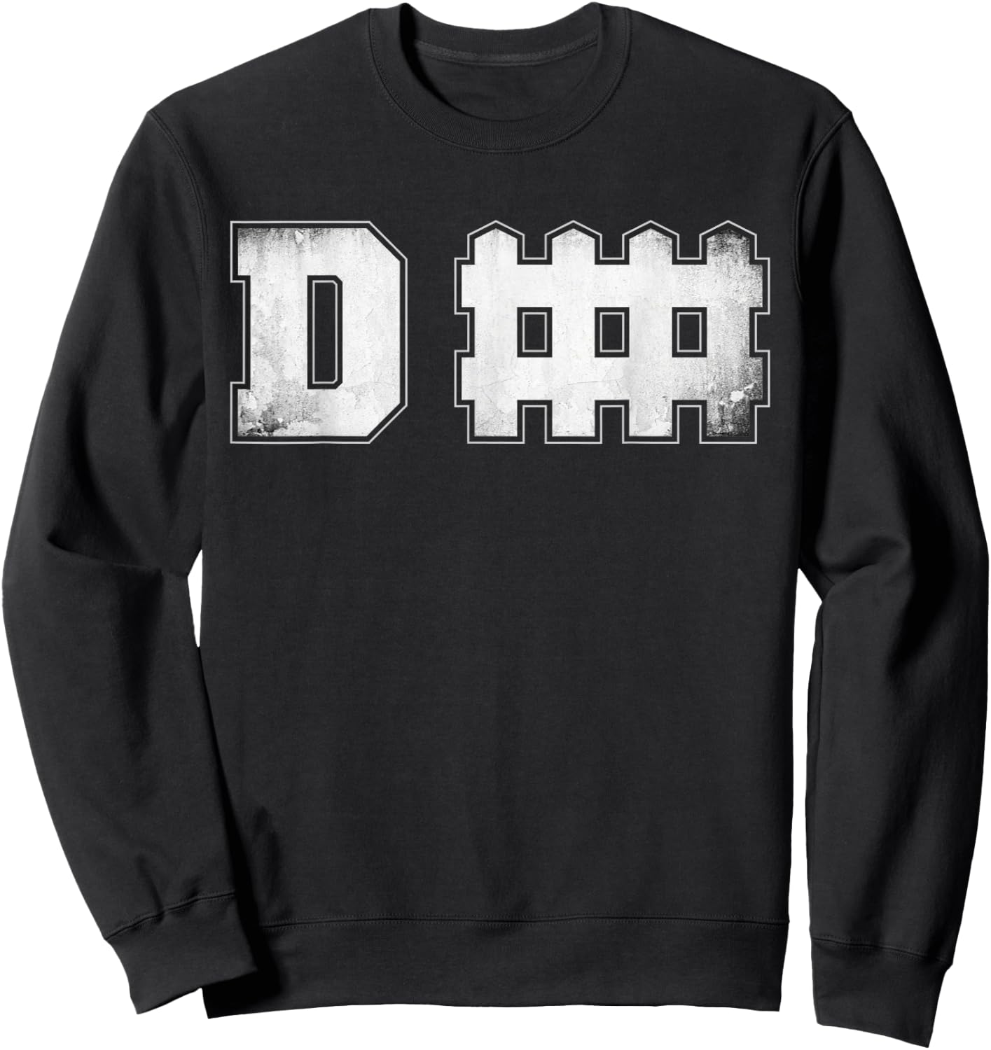 D fence Funny Defense Football Sweatshirt - Sweatshirt | Black