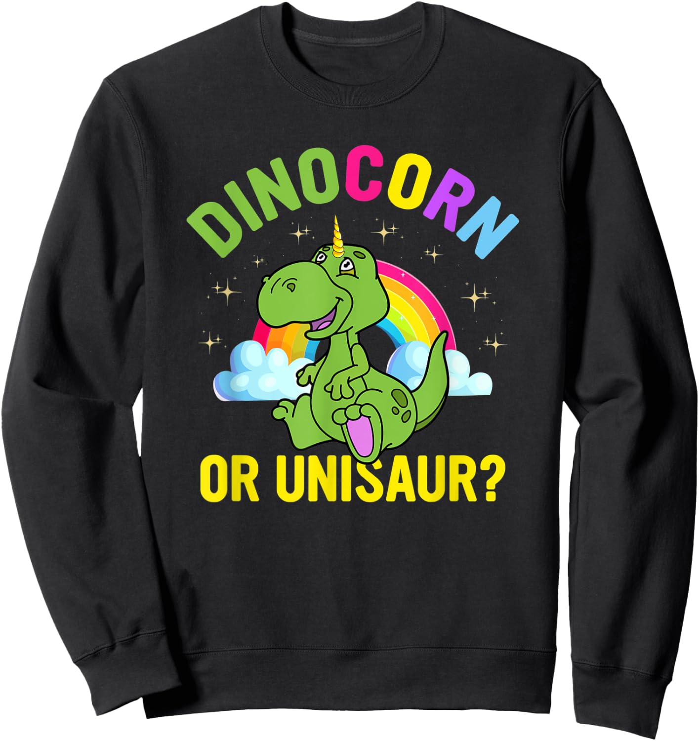 Dinosaur TRex Unicorn Funny Dino dinosaur Mama dad Sweatshirt - Sweatshirt | Black