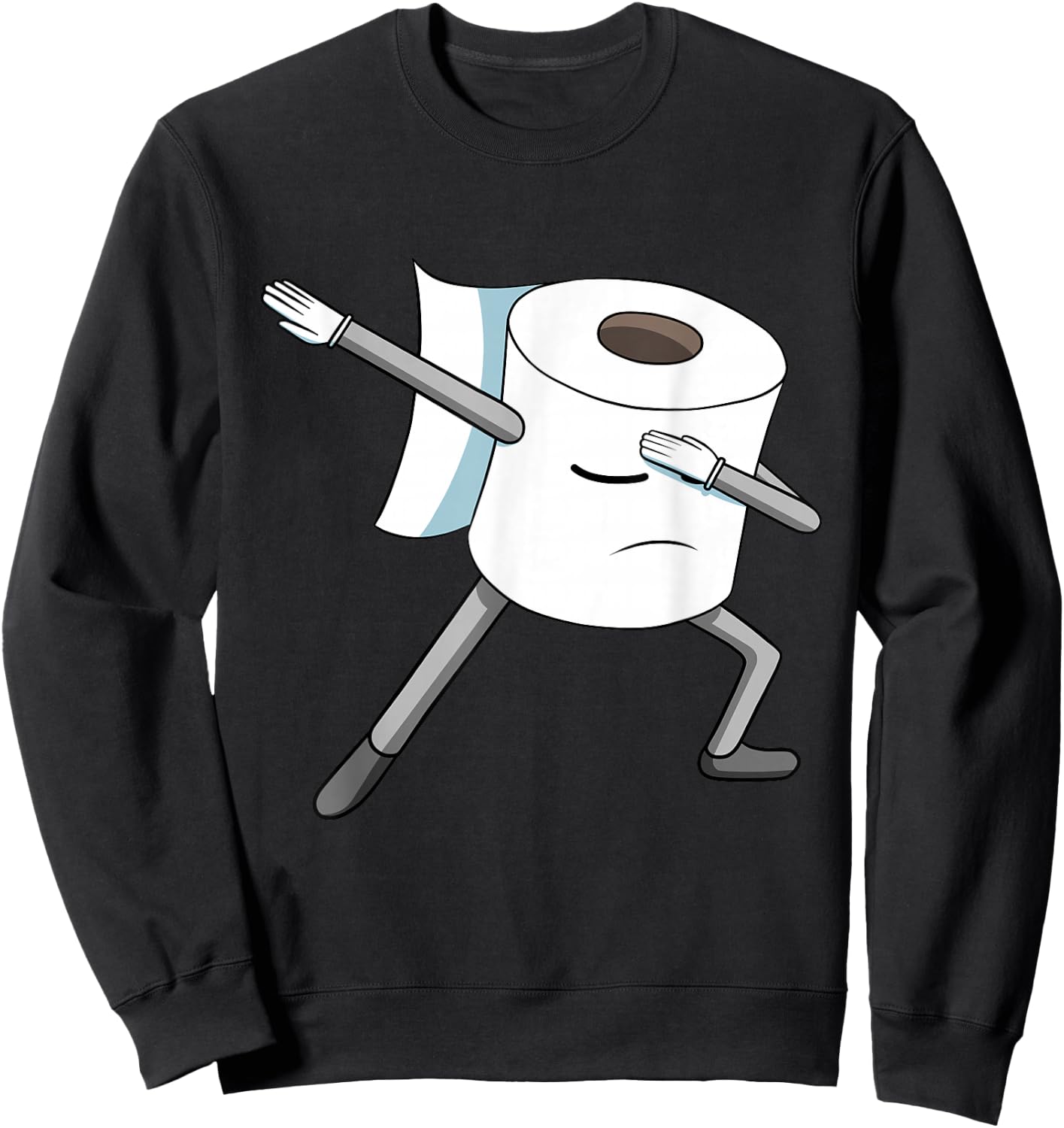 Dabbing Toilet Paper Roll Sweatshirt - Sweatshirt | Black