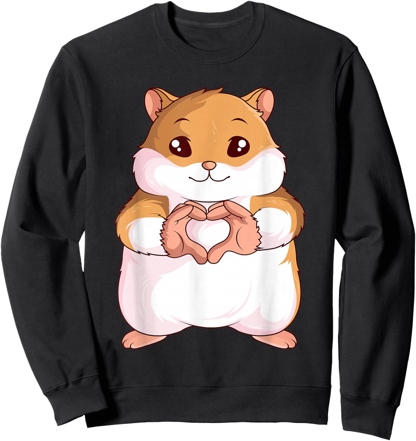 Hamster Lovers Girls Ladies Sweatshirt - Sweatshirt | Black