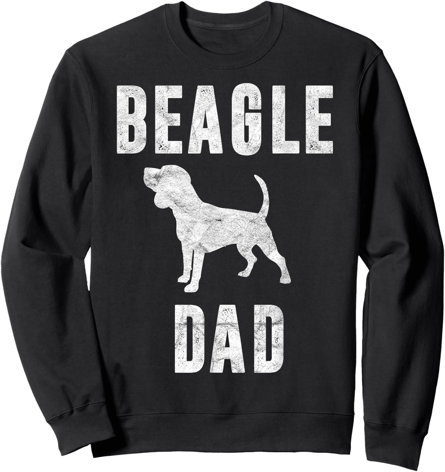 Vintage Beagle Dad Dog Daddy Beagle Father Sweatshirt - Sweatshirt | Black