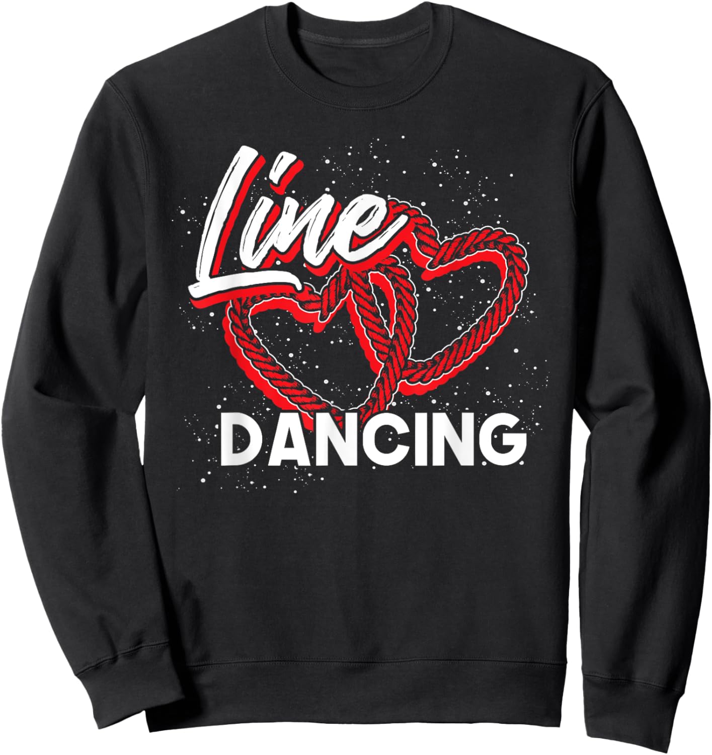 Line Dancing Lover Cowboy Valentines Day Gift Line Dance Sweatshirt - Sweatshirt | Black