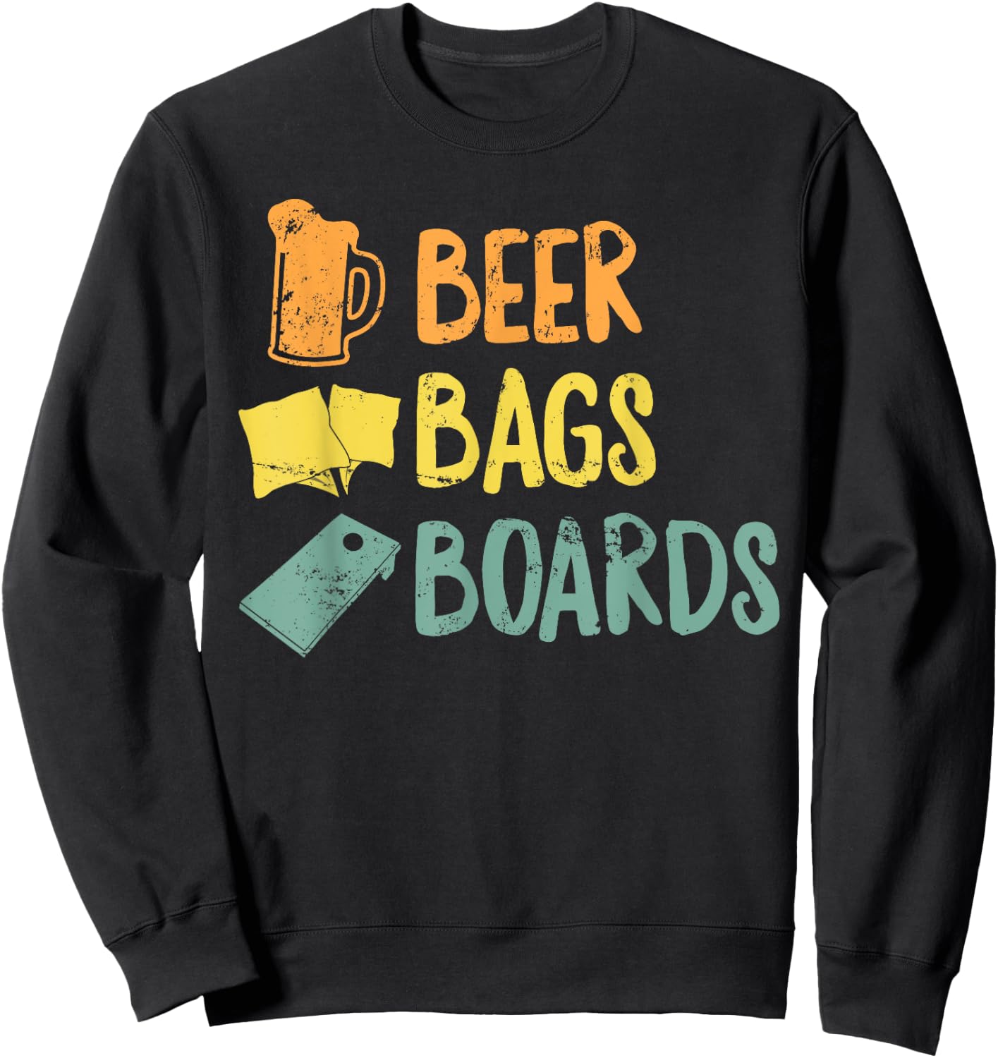 Beer Bags Boards Funny Cornhole Winner 4th of July Party Men Sweatshirt - Sweatshirt | Black