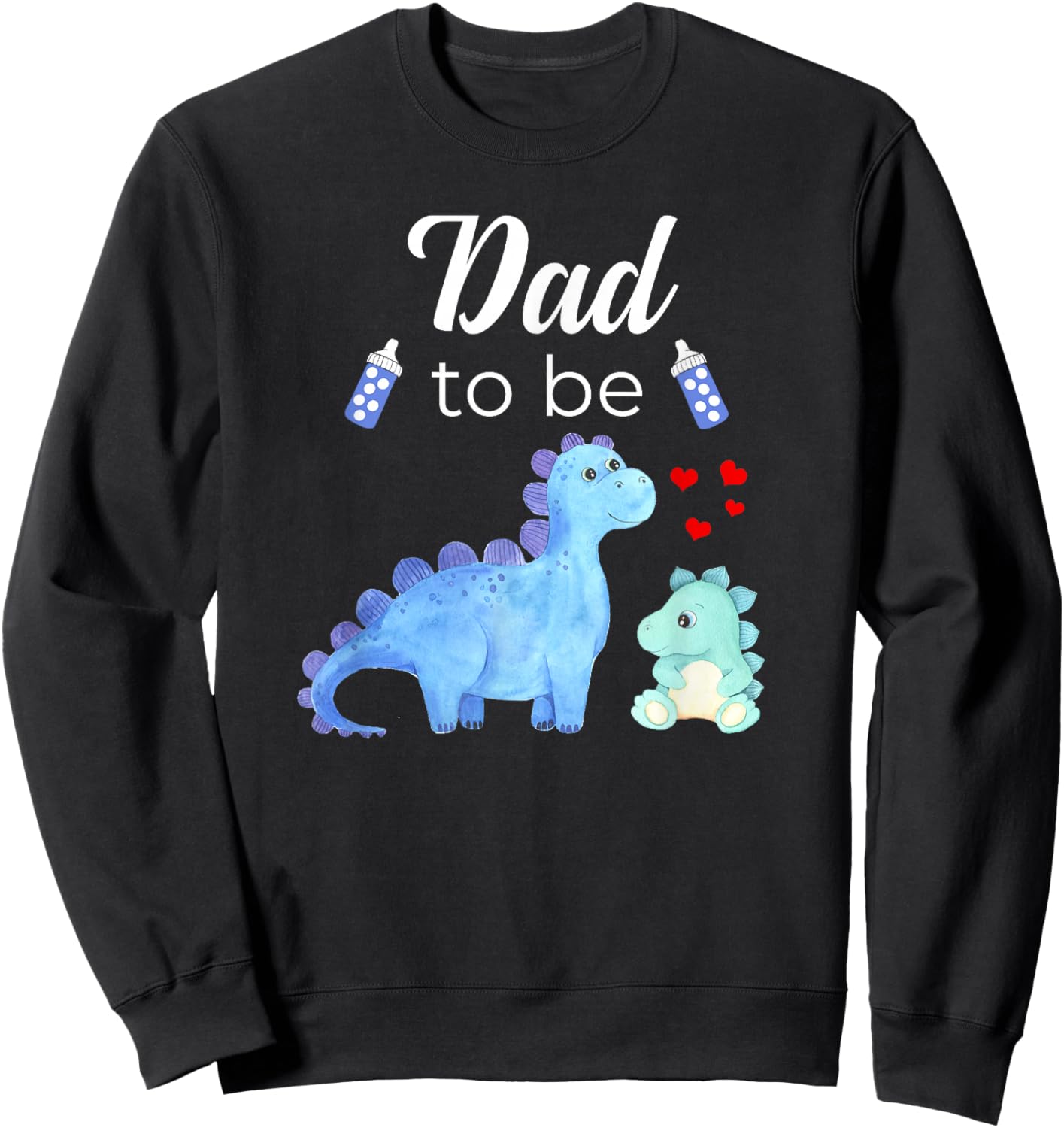 Dad To Be Dinosaur Baby Shower For Boy Sweatshirt - Sweatshirt | Black