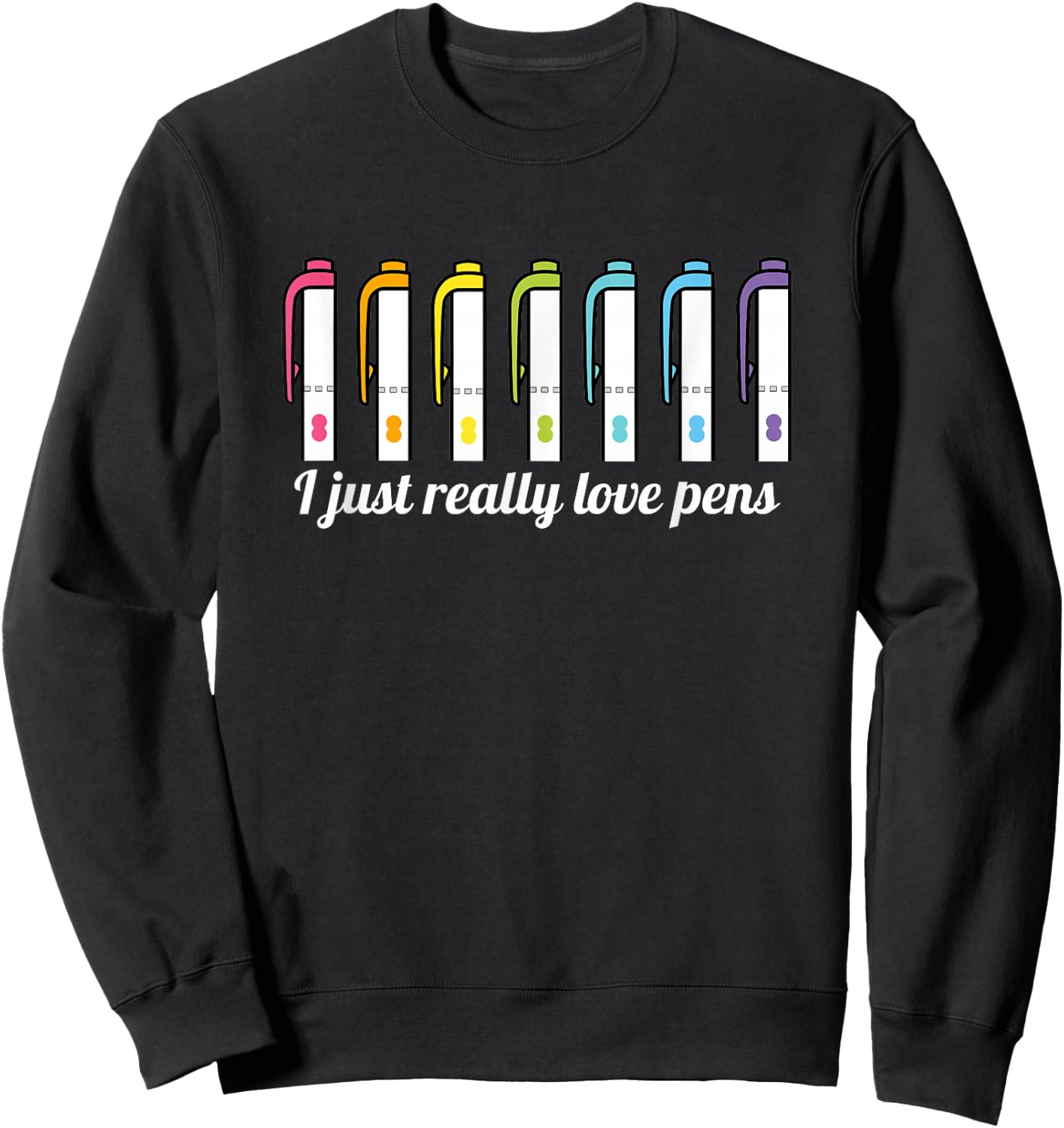Planner Pens and Markers Sweatshirt - Sweatshirt | Black