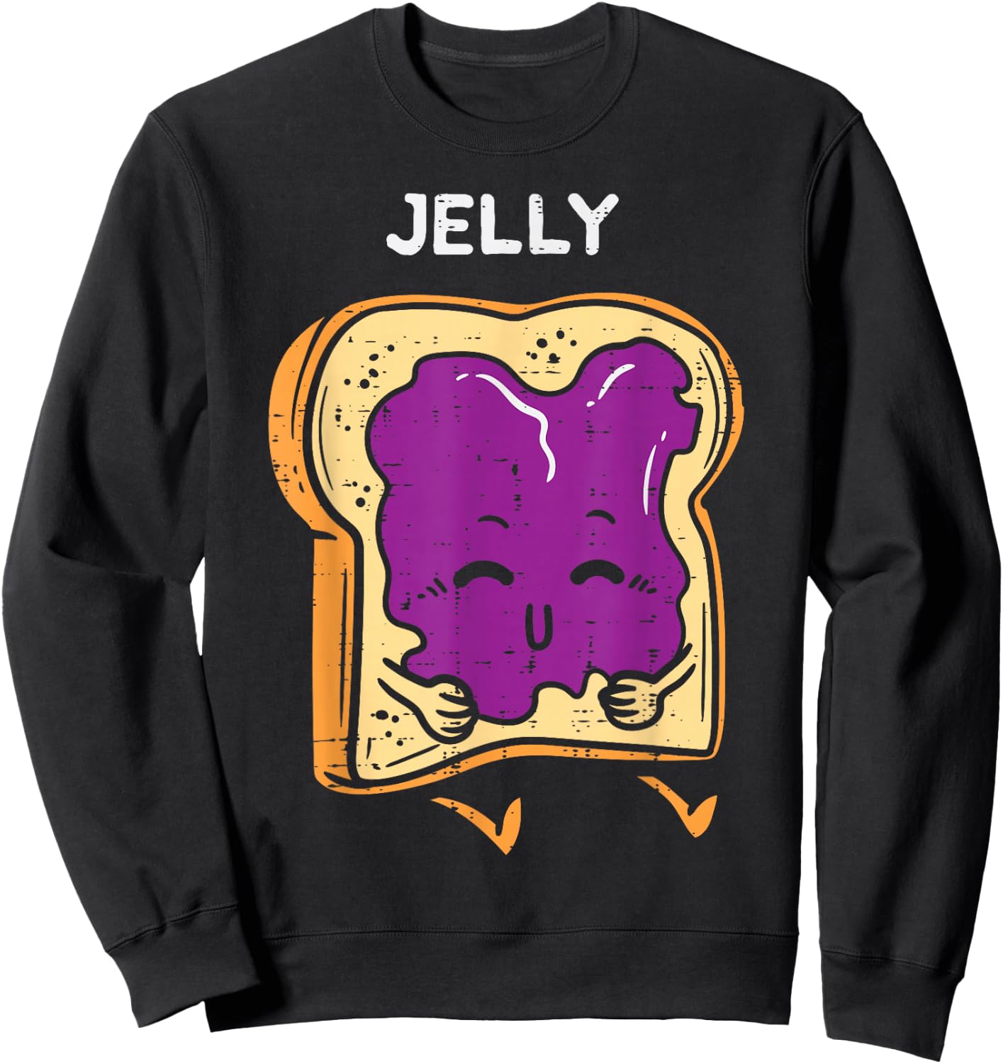 Jelly Toast Cute Matching Halloween Couples Him And Her Sweatshirt - Sweatshirt | Black