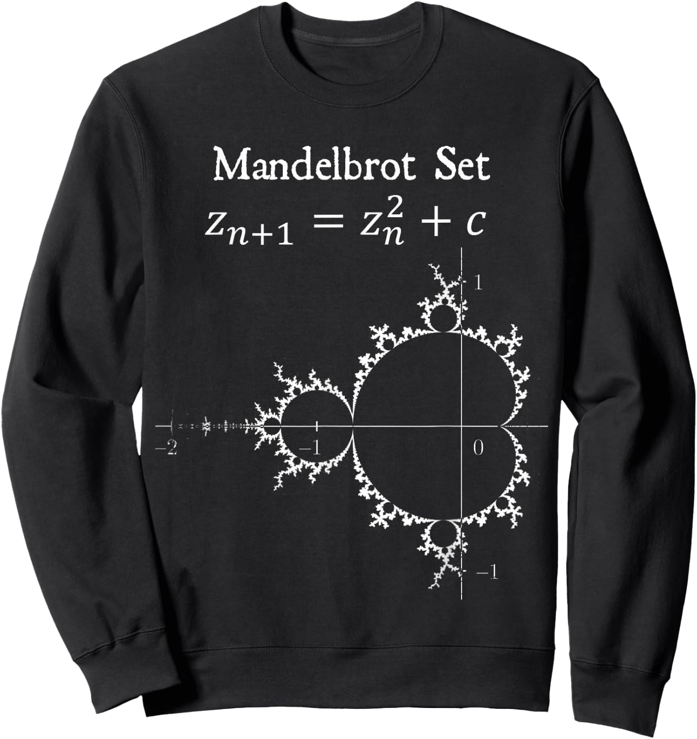 Nerdy Mandelbrot Set Chaos Butterfly Physics Math Teacher Sweatshirt - Sweatshirt | Black