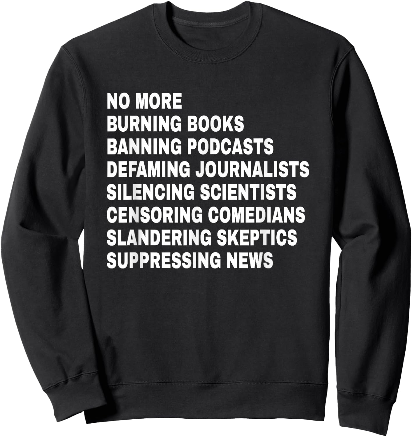 Free Speech Anti Censorship First Amendment Sweatshirt - Sweatshirt | Black