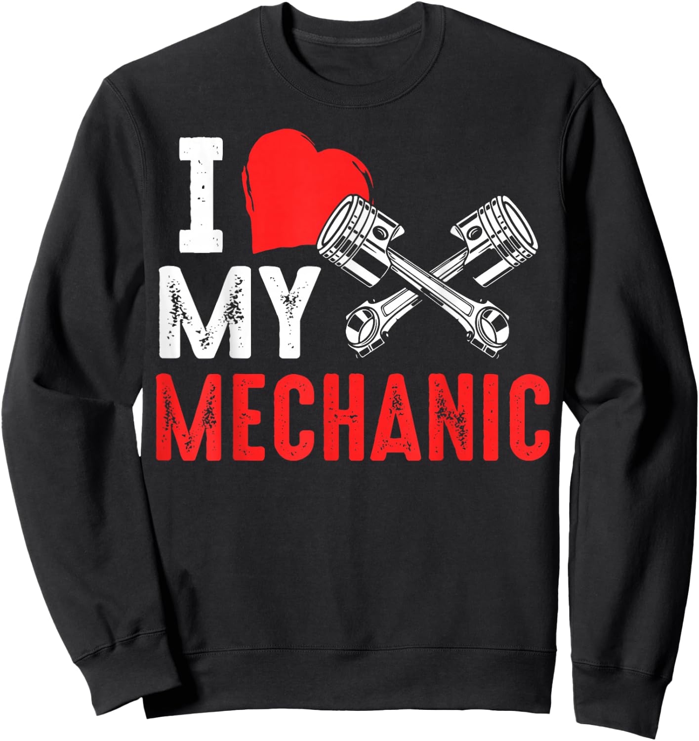Mechanic Wife Funny Auto Car Mechanic's Wife Women Girl Sweatshirt - Sweatshirt | Black