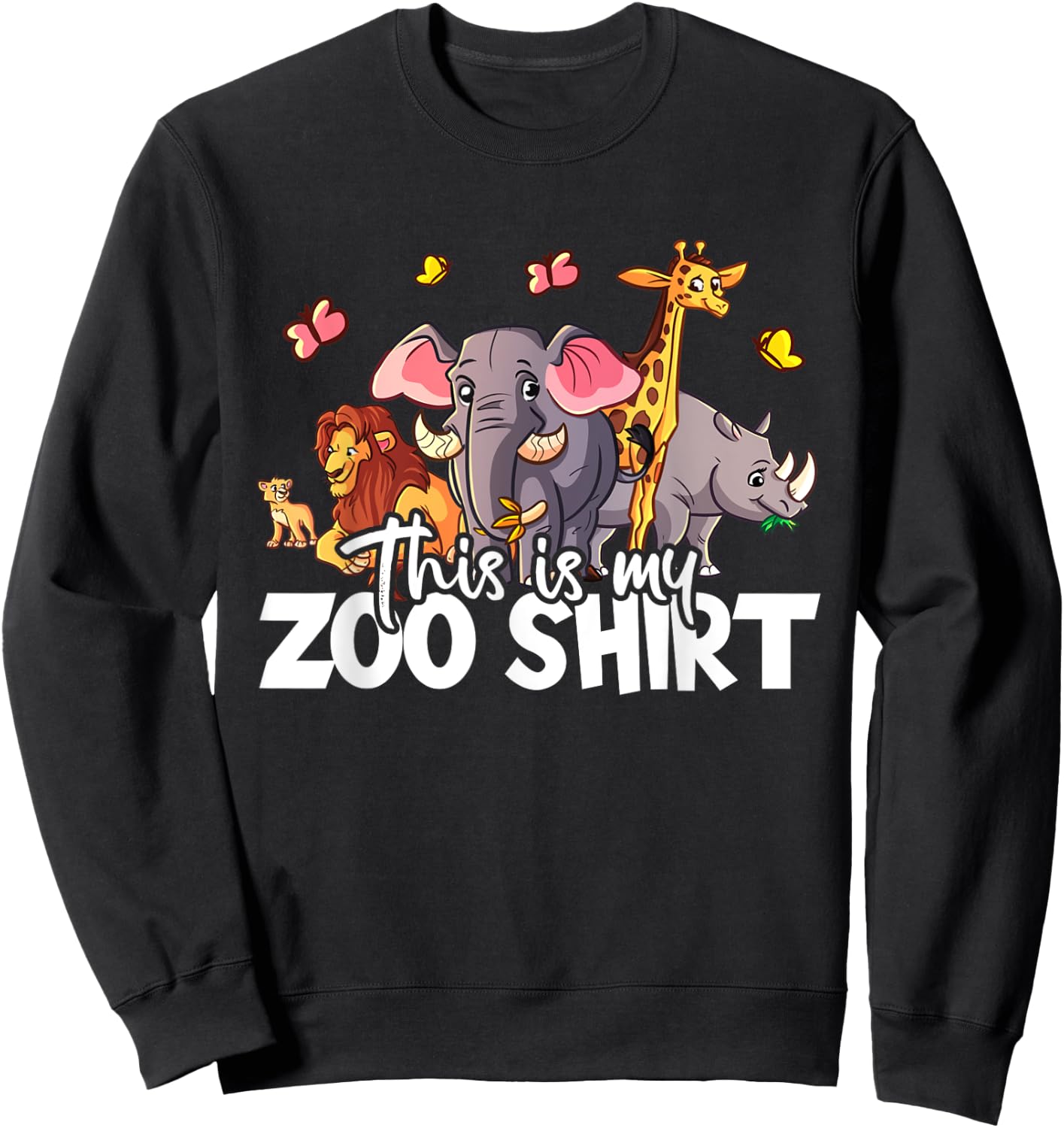 This is my zoo shirt I First zoo trip girls boys toddler Sweatshirt - Sweatshirt | Black