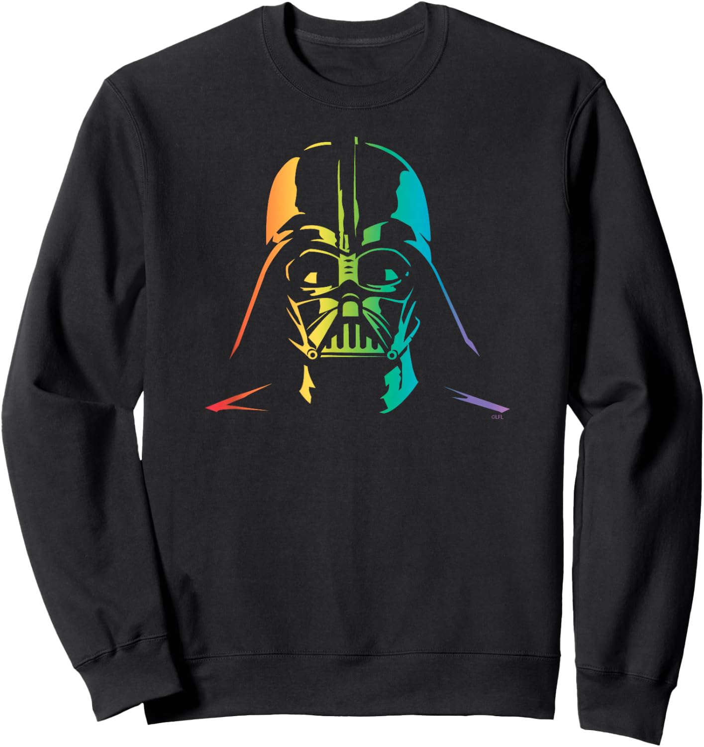 Star Wars Darth Vader Gradient Rainbow Pride Sweatshirt - Sweatshirt | Black