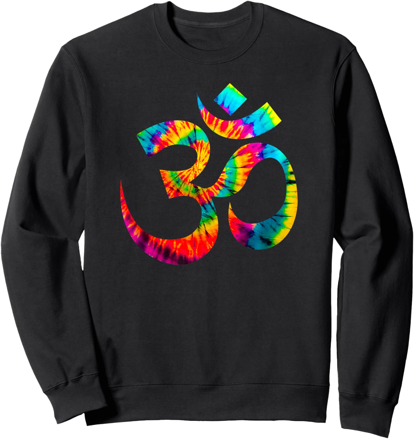 Om Yoga Aum Ohm Hindu Spiritual Meditation Tie Dye Sweatshirt - Sweatshirt | Black