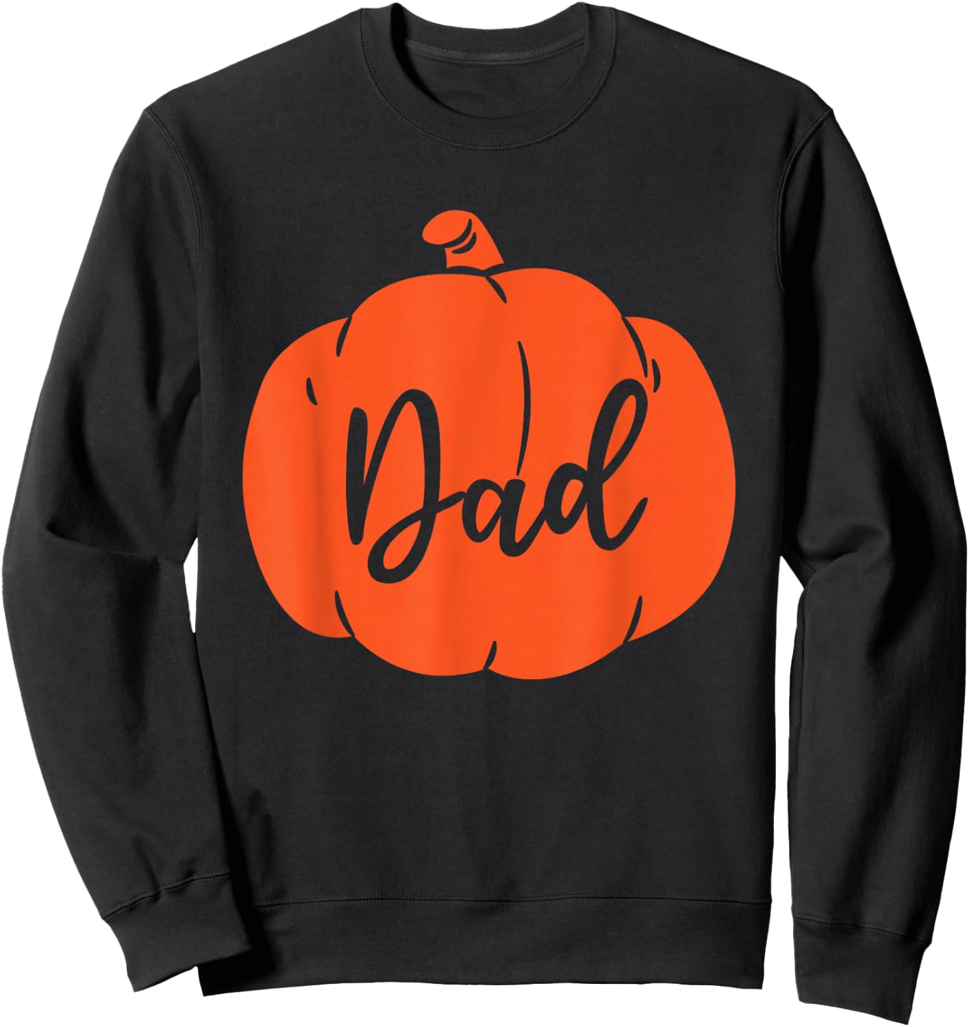 Pumpkin Dad Father Matching Family Halloween Sweatshirt - Sweatshirt | Black