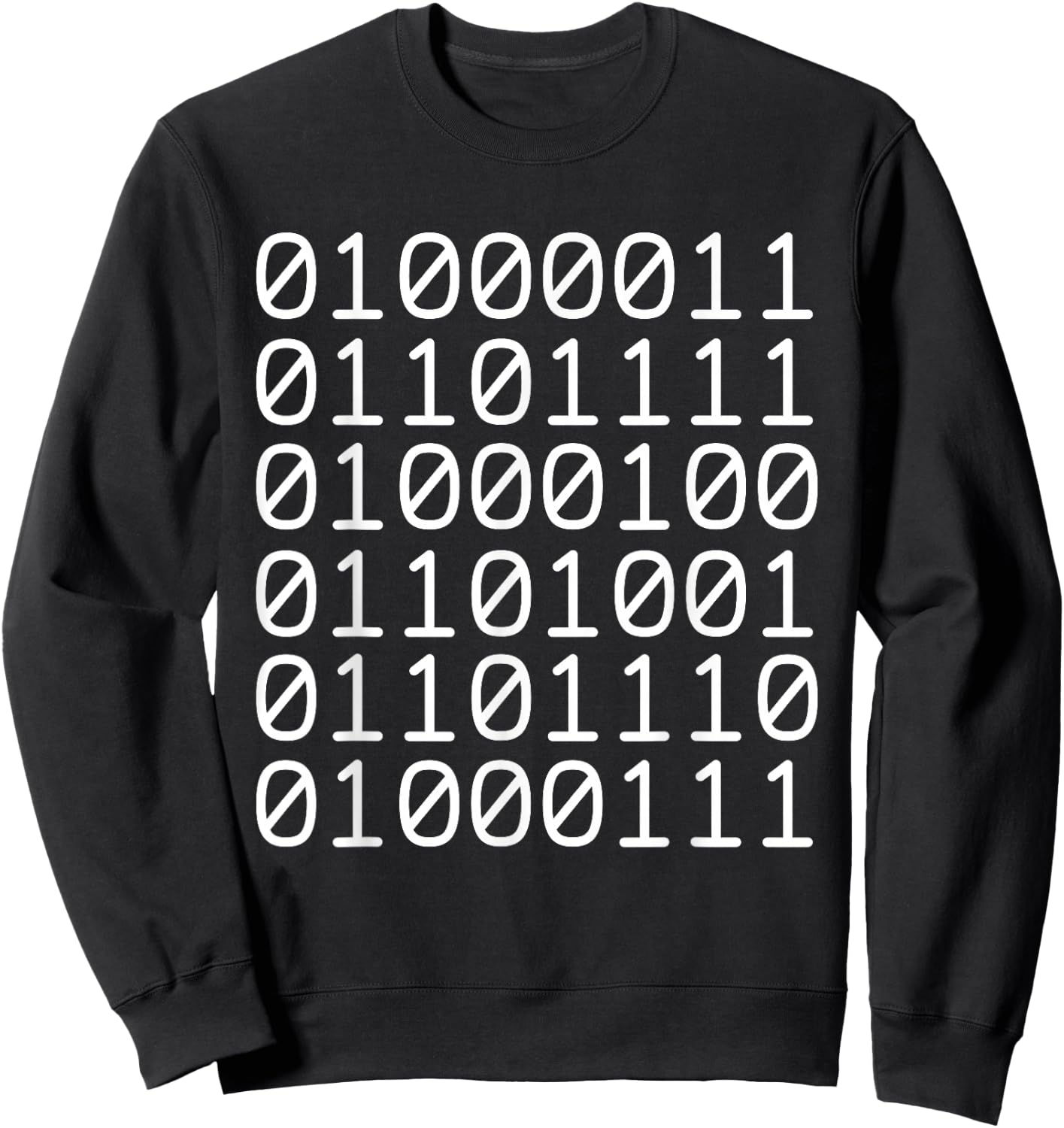 Binary Code Coding Sweatshirt - Sweatshirt | Black