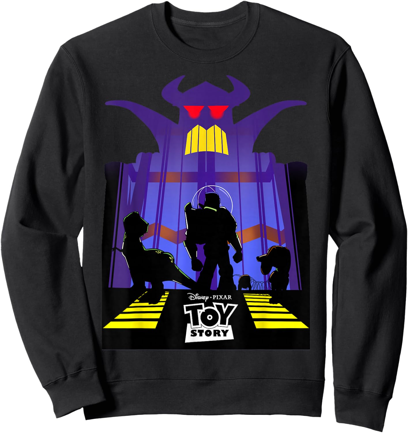 Disney Pixar Toy Story Zurg Frame Buzz Silhouette Logo Sweatshirt - Sweatshirt | Black