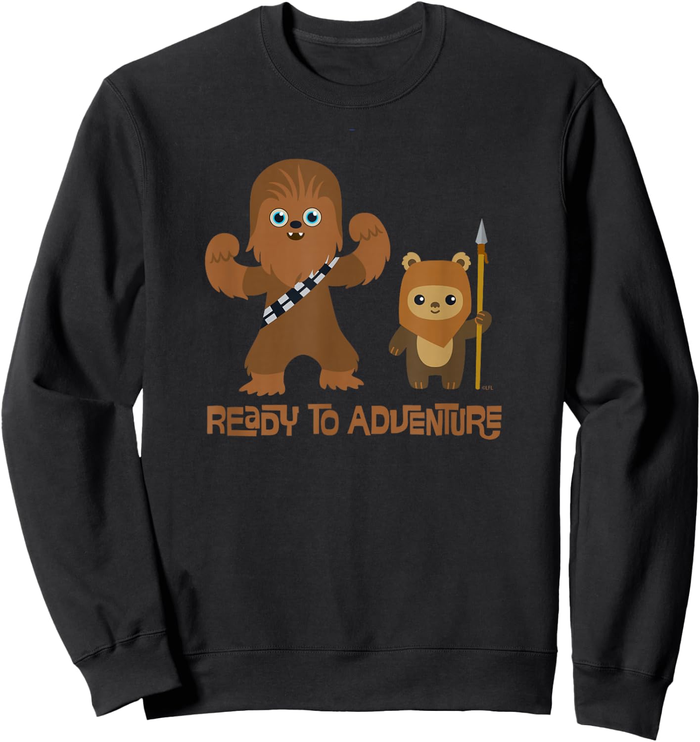 Star Wars Chewbacca and Ewok Ready to Adventure Sweatshirt - Sweatshirt | Black