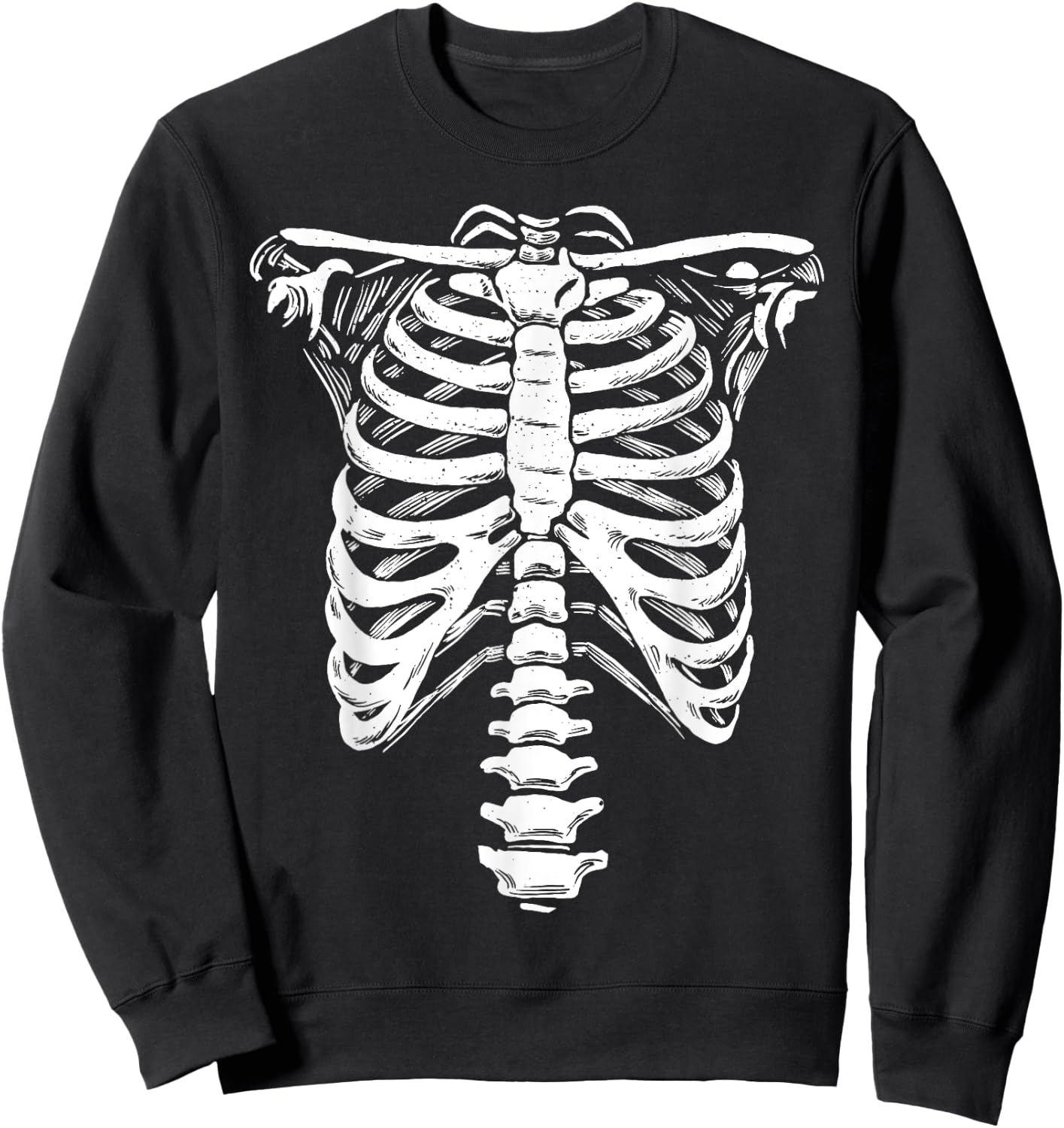Skeleton Ribcage Costume Halloween Sweatshirt - Sweatshirt | Black