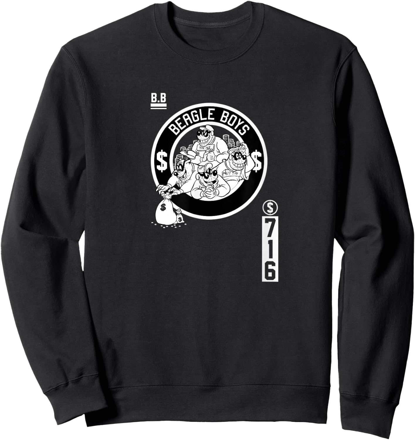 Disney - Ducktales Beagle Boys Money Takers Sweatshirt - Sweatshirt | Black