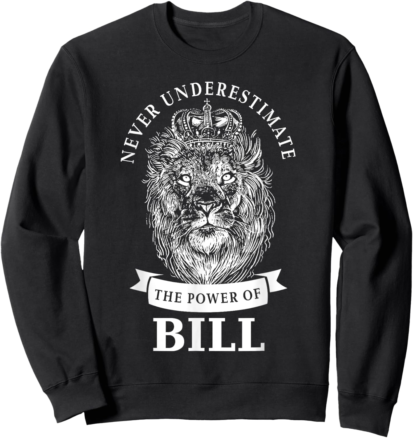 Bill Name Lion Sweatshirt - Sweatshirt | Black