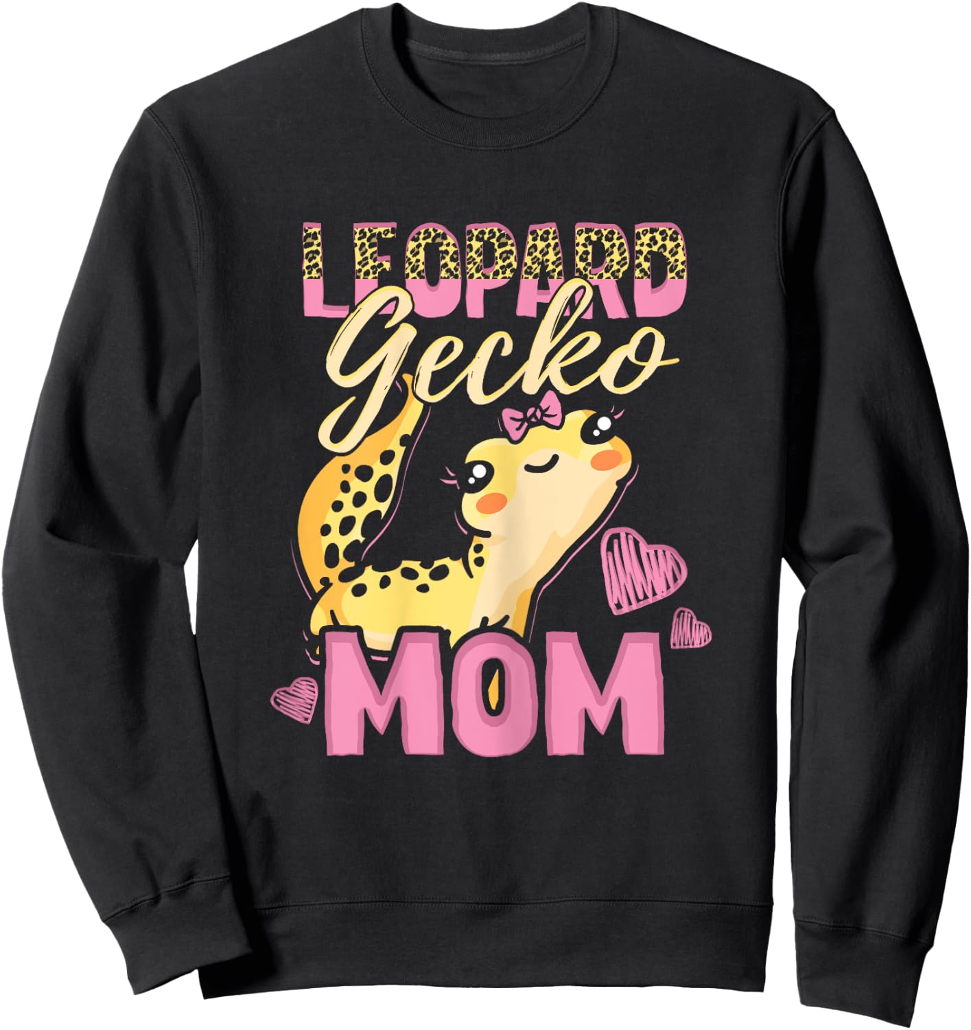 Leopard Gecko Mom Leopard Gecko Mama Sweatshirt - Sweatshirt | Black