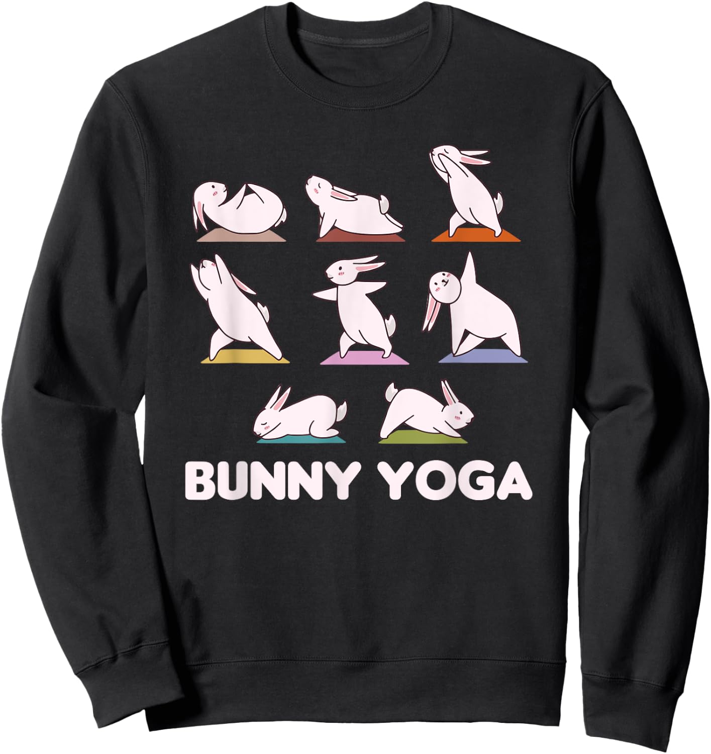 Bunny Yoga Cute Rabbits Do Sport Bunny Yoga Sweatshirt - Sweatshirt | Black