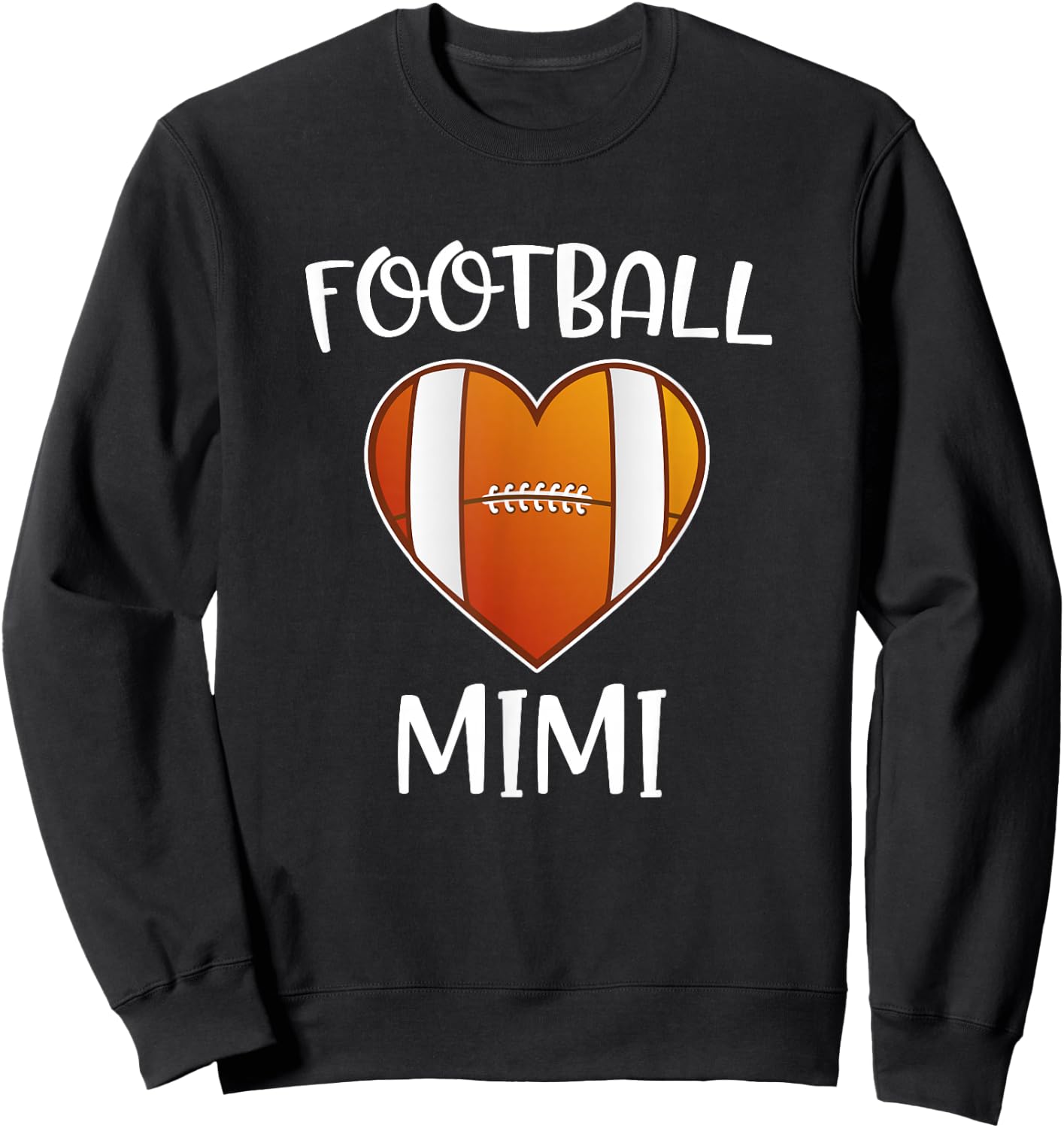 Football Mimi Cute Heart Football Gift Mimi Of A Player Sweatshirt - Sweatshirt | Black