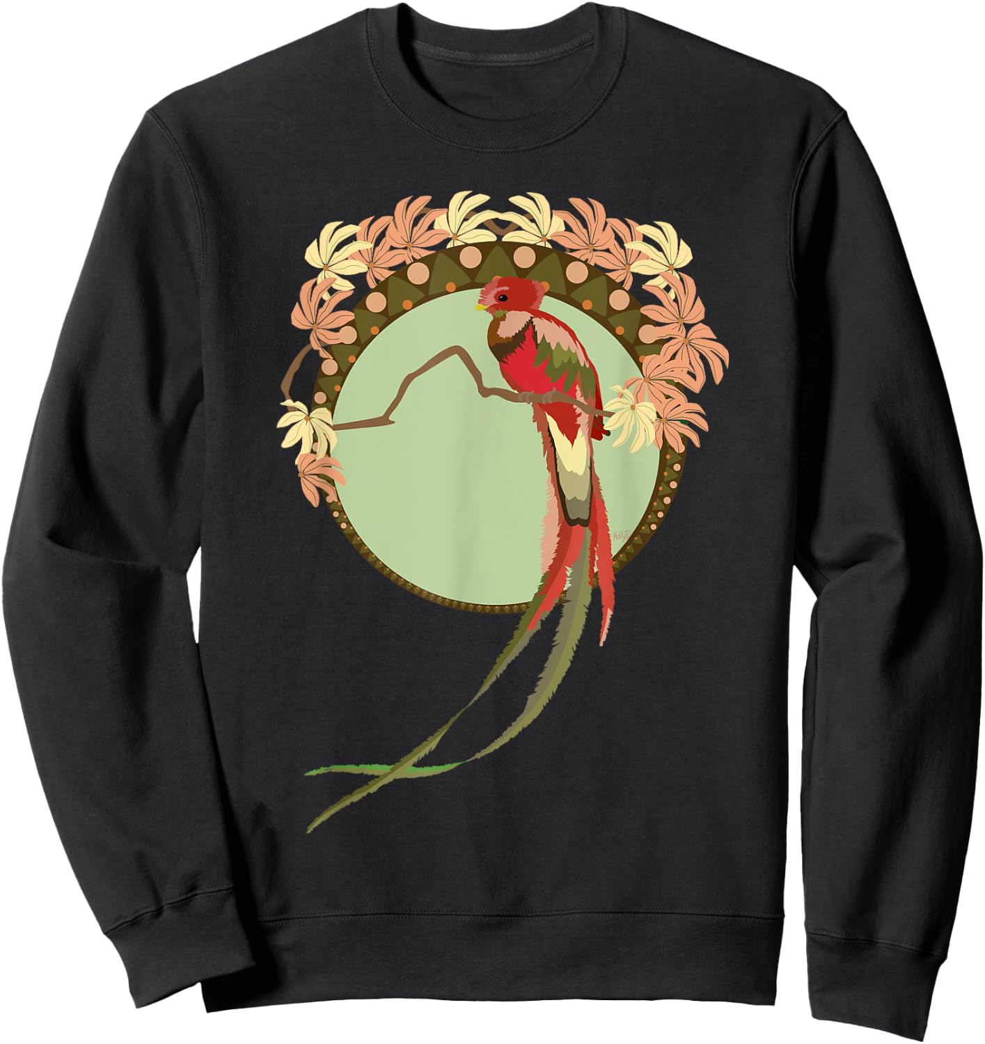 Art Nouveau Quetzal Bird Shirt Sweatshirt - Sweatshirt | Black