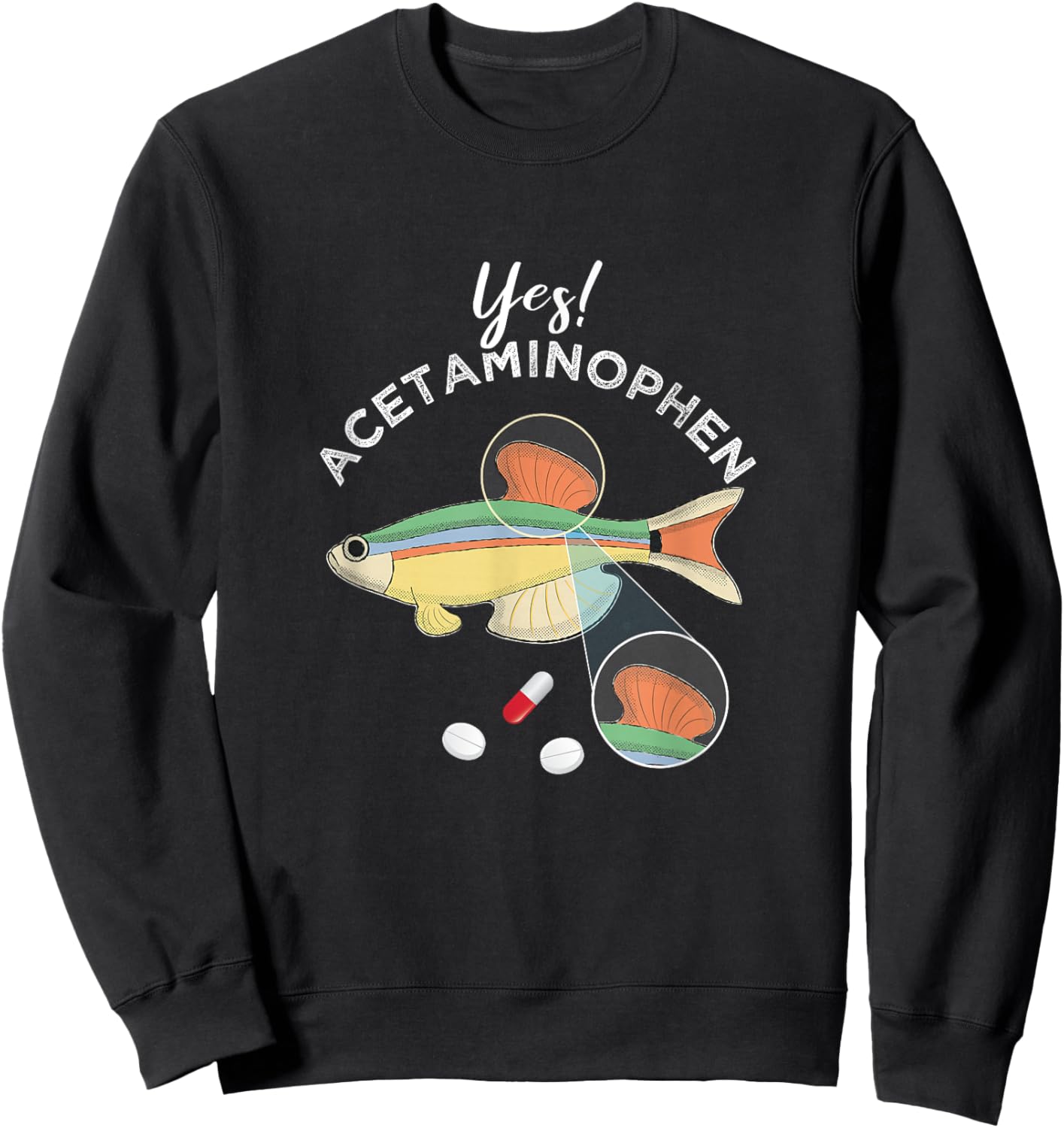 I See The Minnow Fin Meme Funny Fish Aquarium Hobbyist Sweatshirt - Sweatshirt | Black