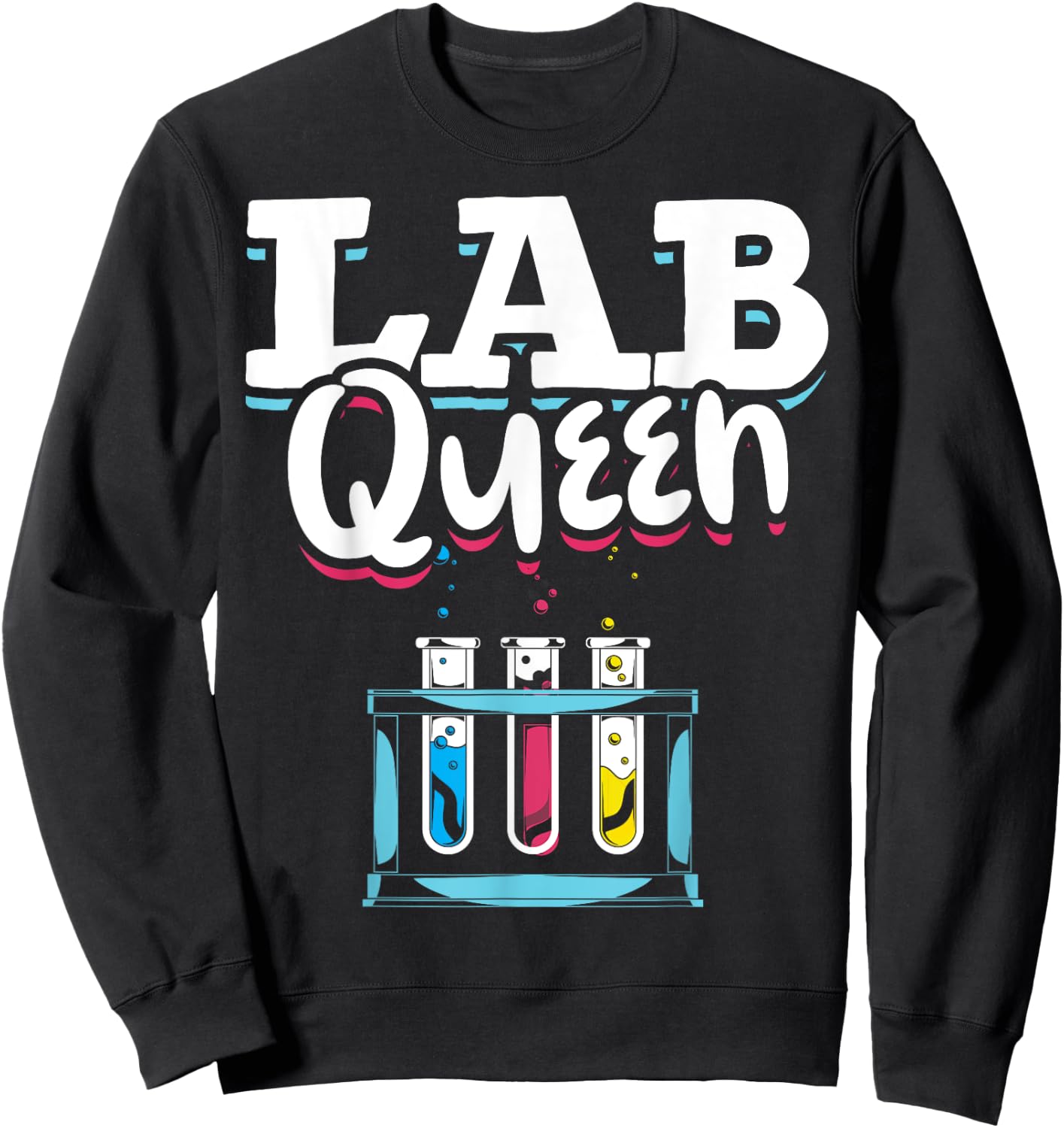 Queen Lab Technician Women Medical Laboratory Scientist Sweatshirt - Sweatshirt | Black