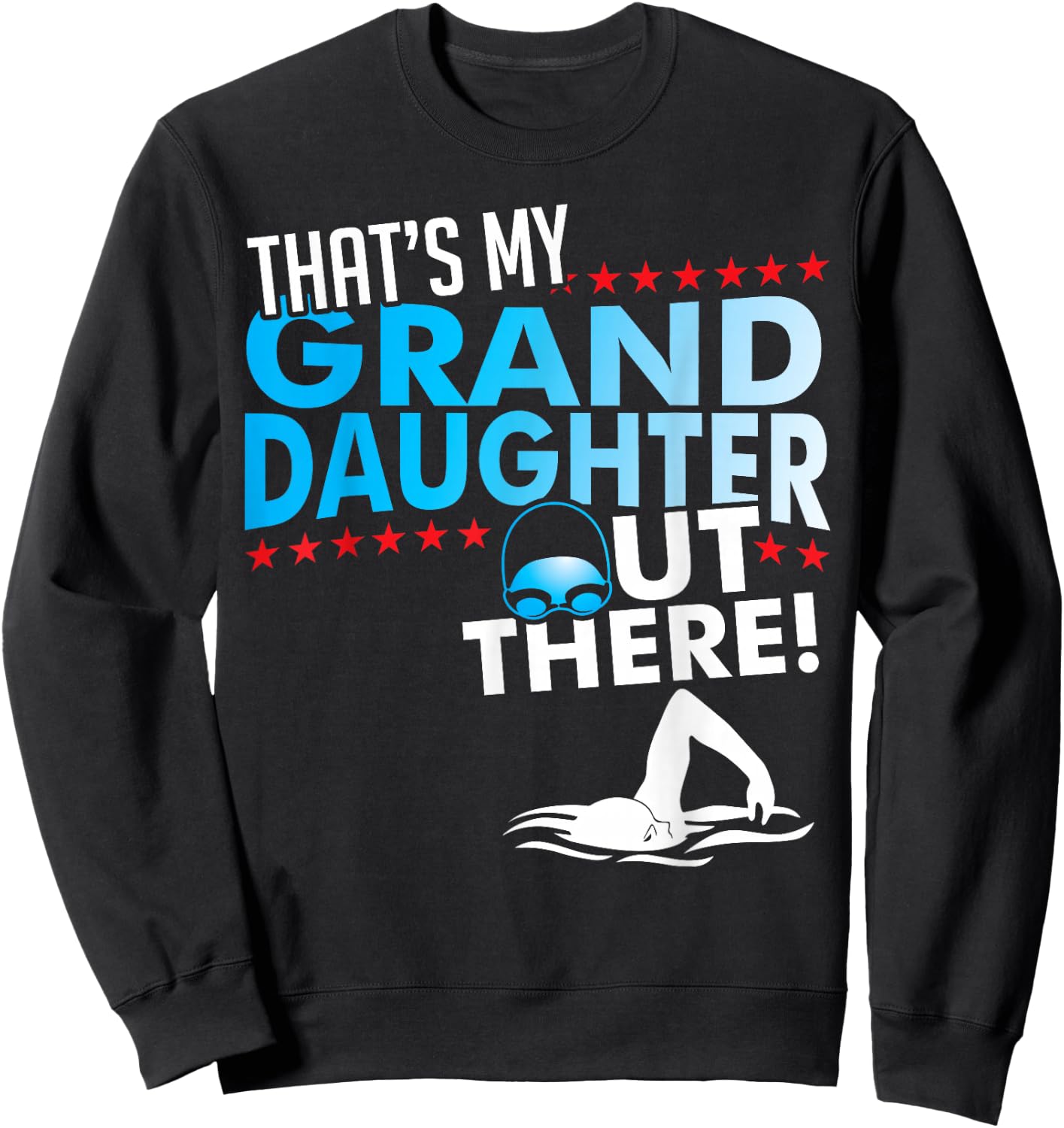 My Granddaughter - Swimmer Grandpa & Grandma Shirt Swimming Sweatshirt - Sweatshirt | Black